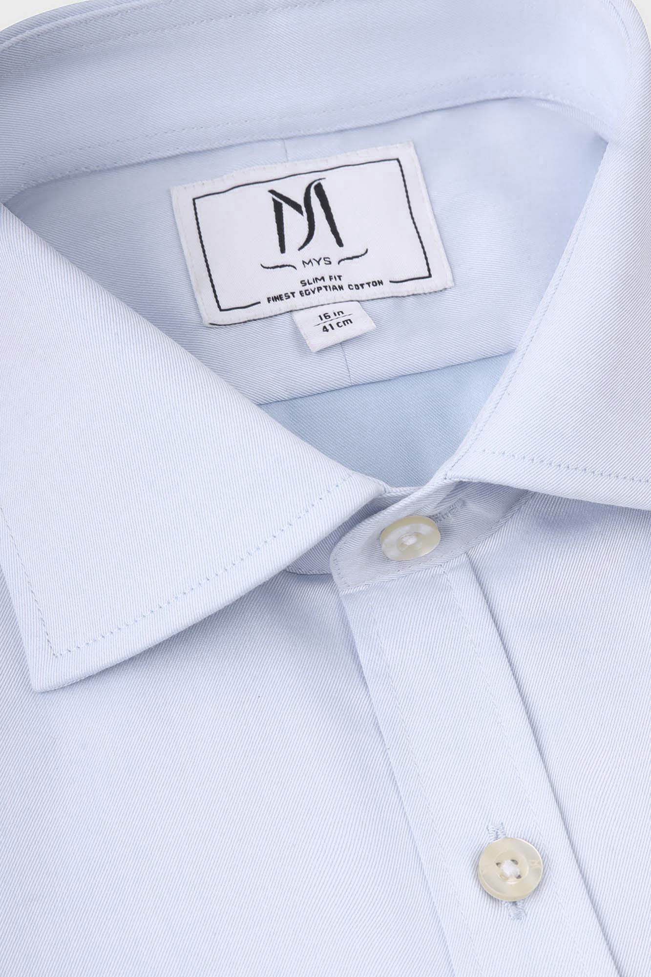 Light Blue Twill Non-Iron Shirt - Slim Fit