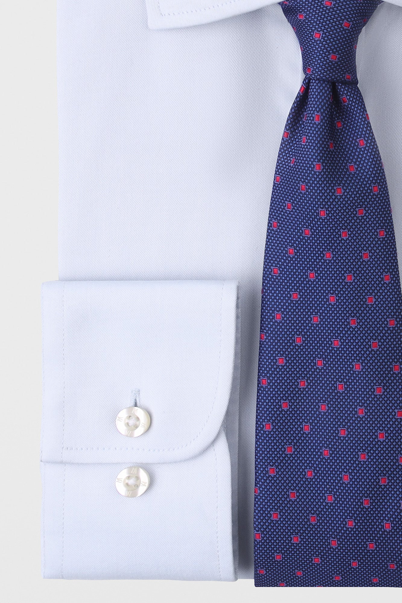 Light Blue Twill Non-Iron Shirt - Slim Fit