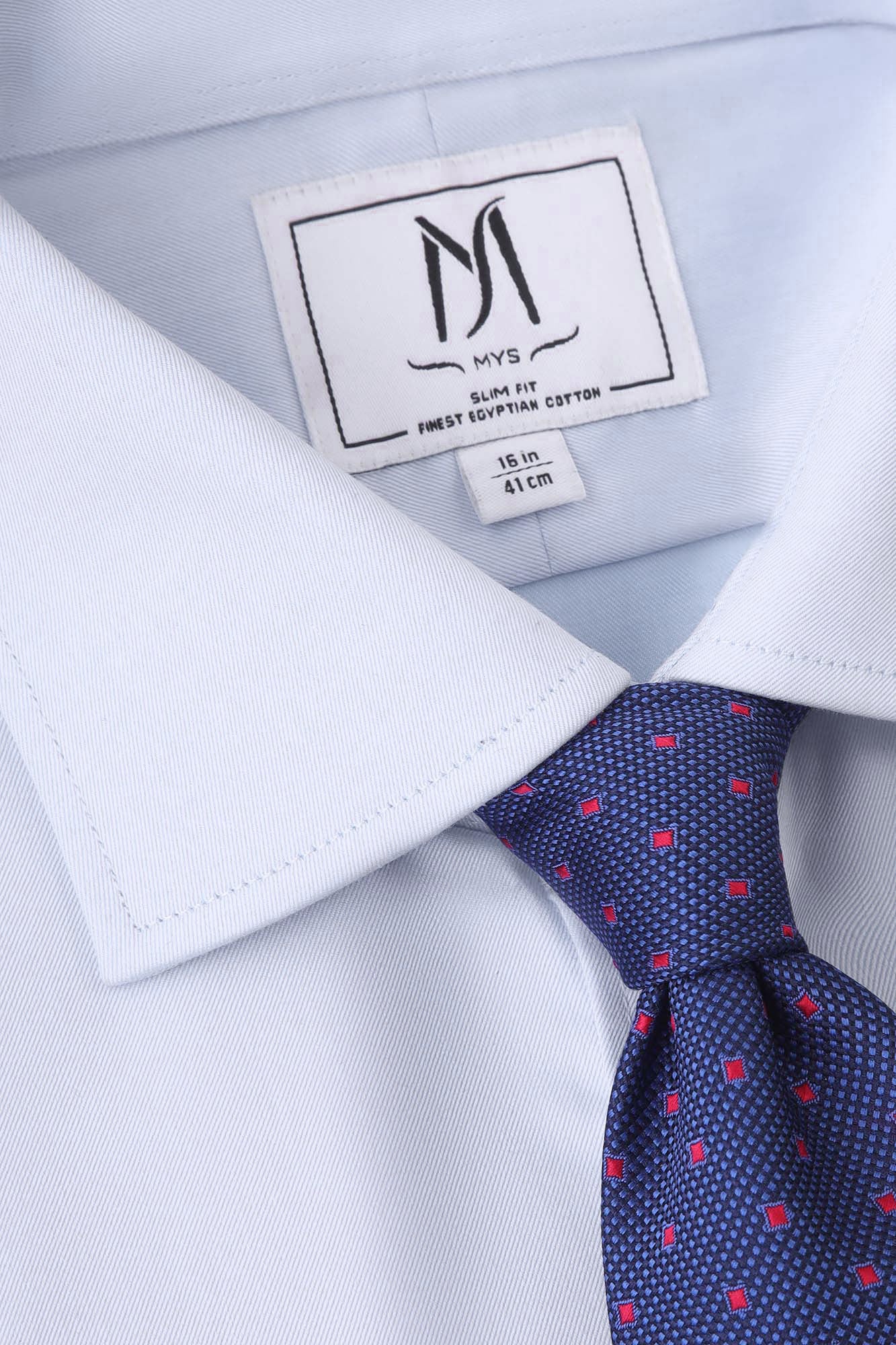 Light Blue Twill Non-Iron Shirt - Slim Fit