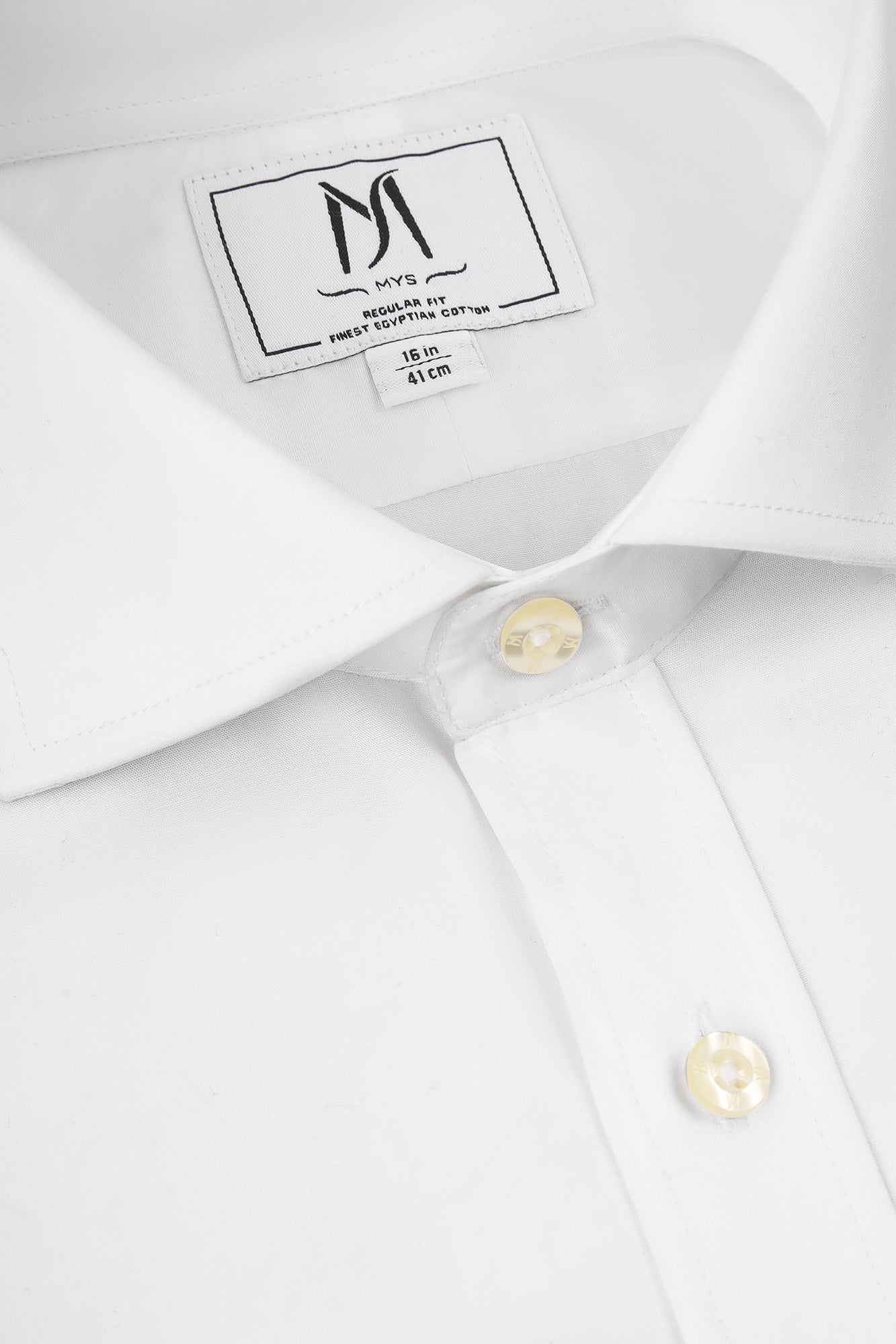 White Poplin Stretch Shirt - Regular Fit