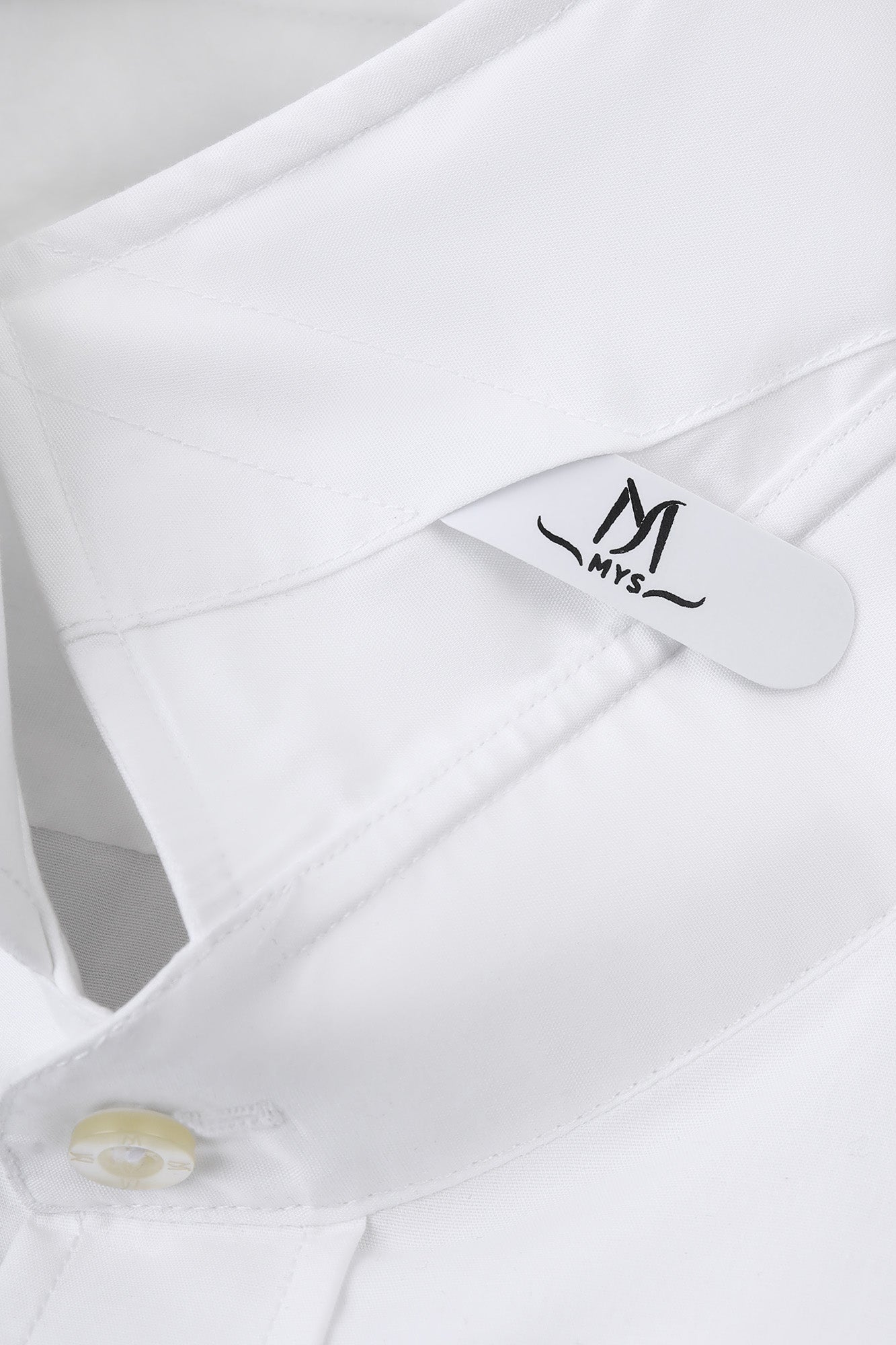 White Poplin Stretch Shirt - Regular Fit