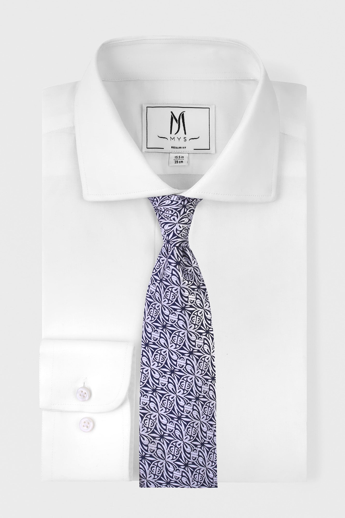 White Poplin Stretch Shirt - Regular Fit