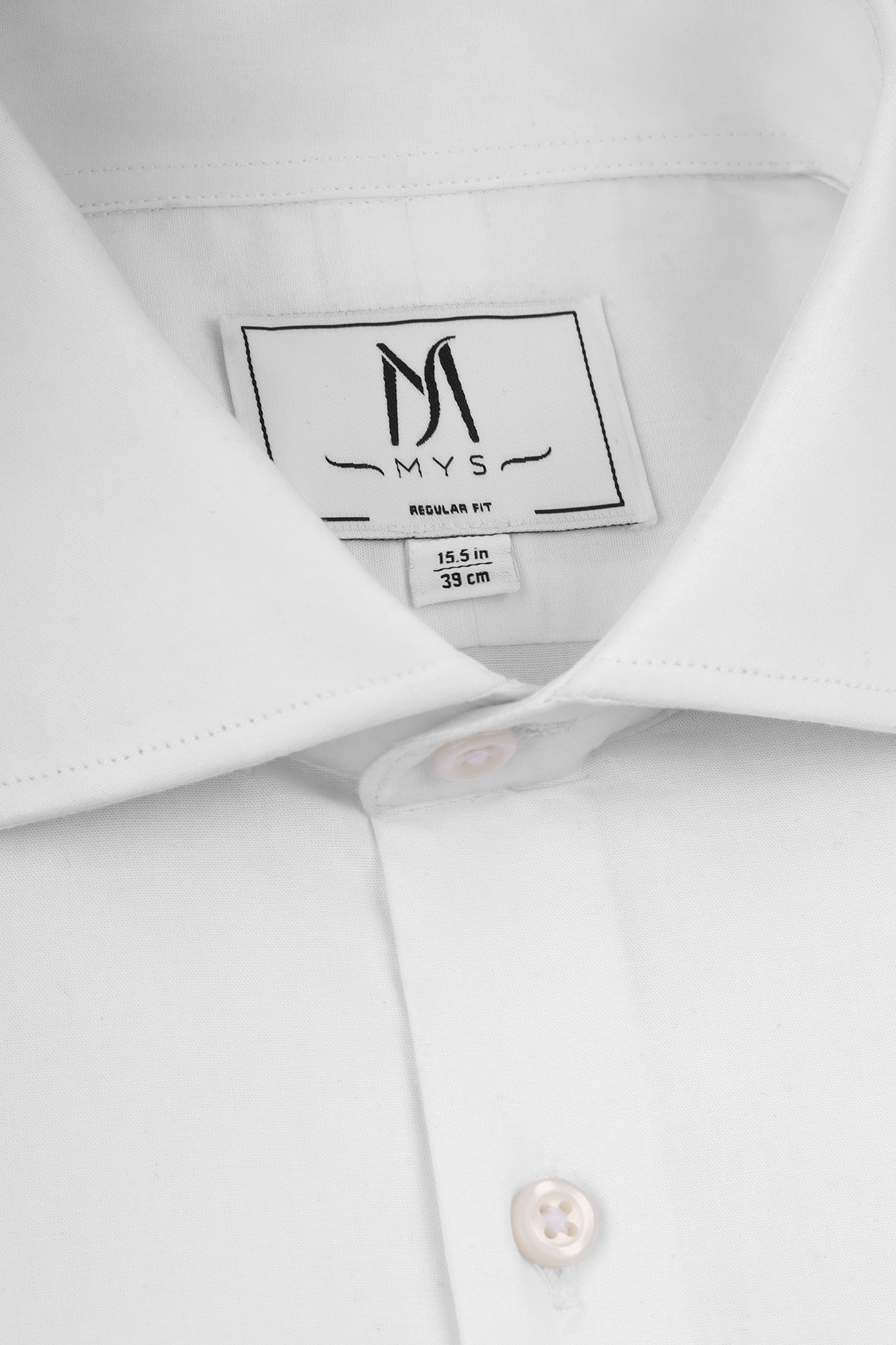 White Poplin Stretch Shirt - Regular Fit