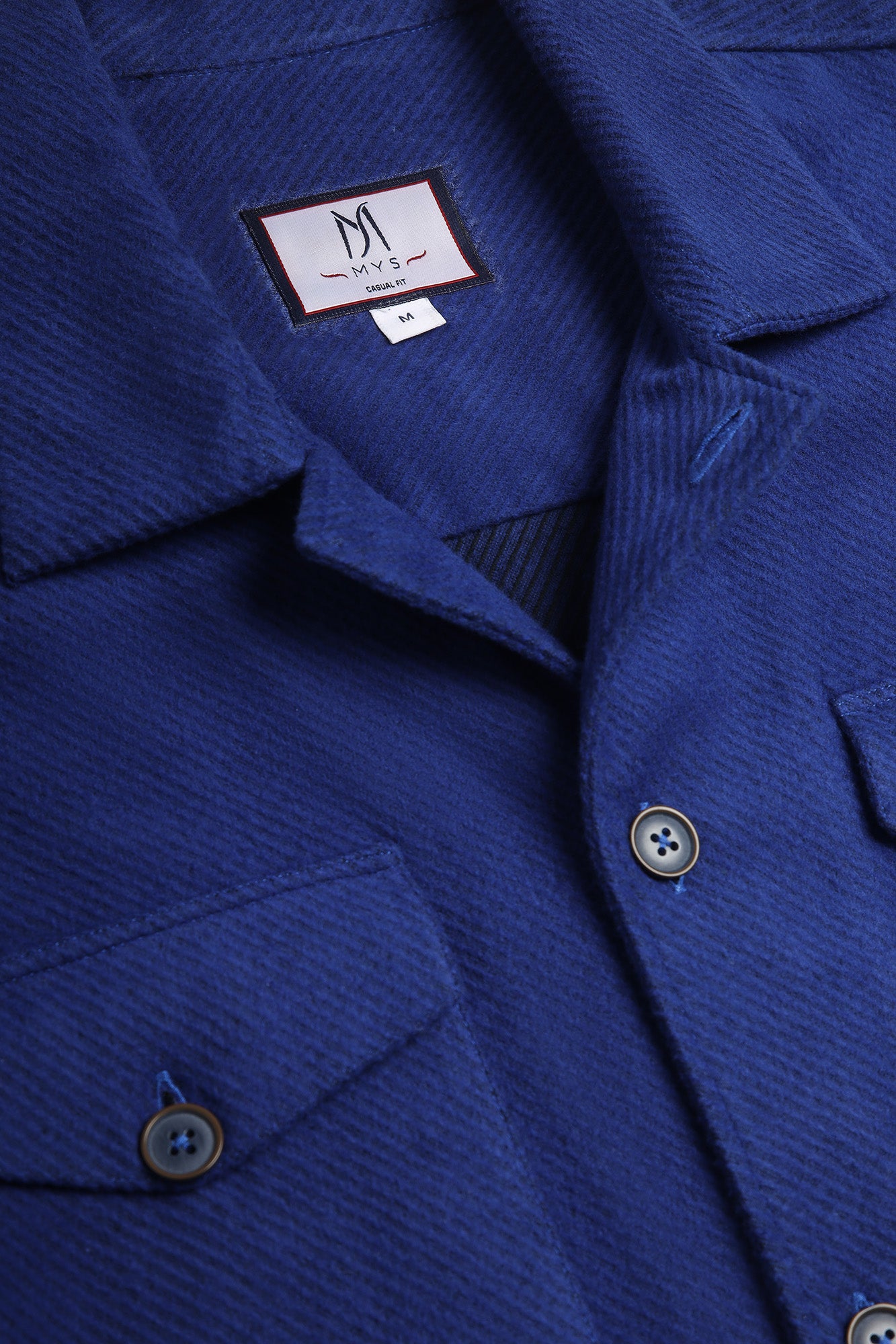 Navy Brushed Twill Overshirt