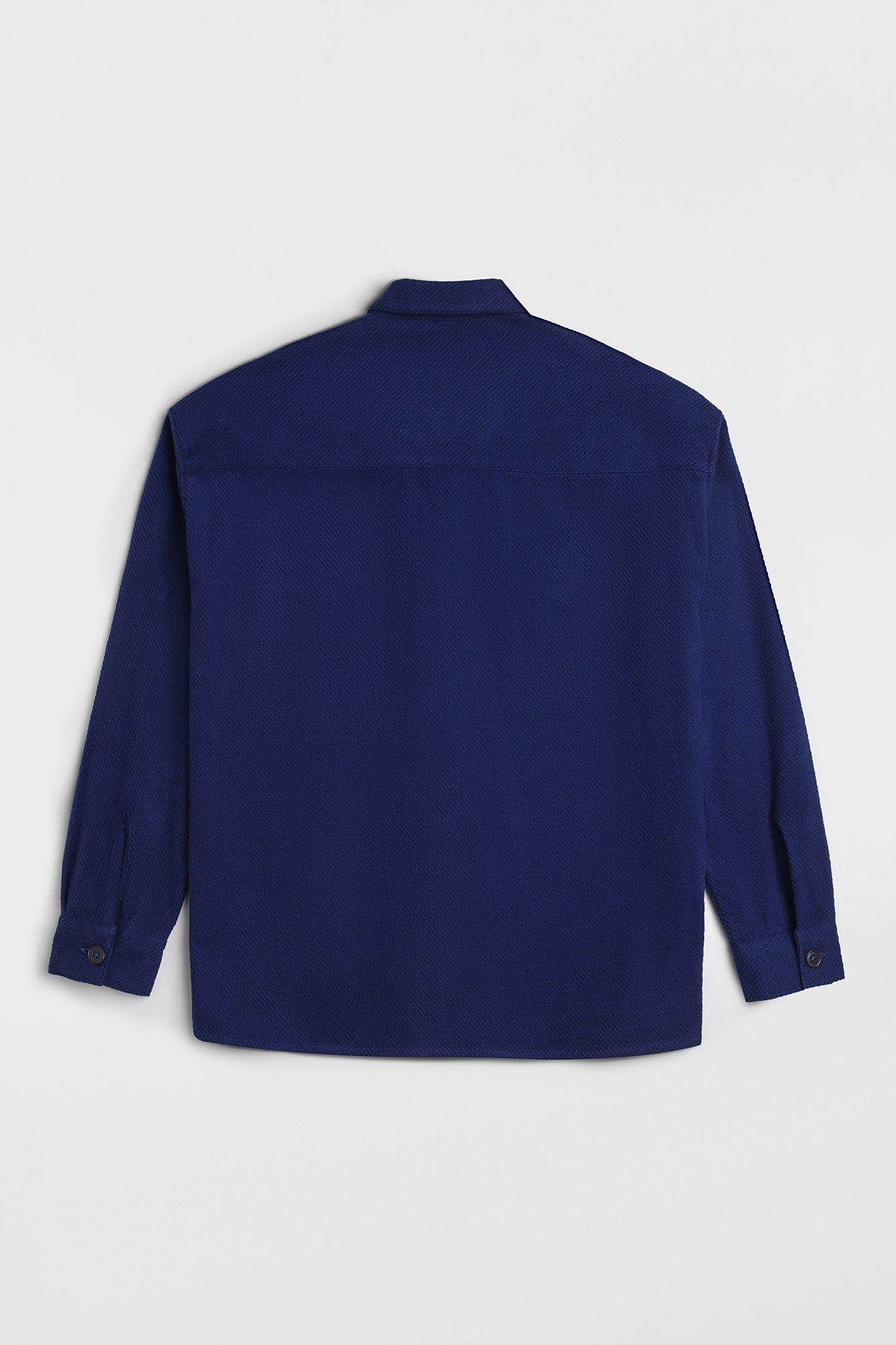 Navy Brushed Twill Overshirt