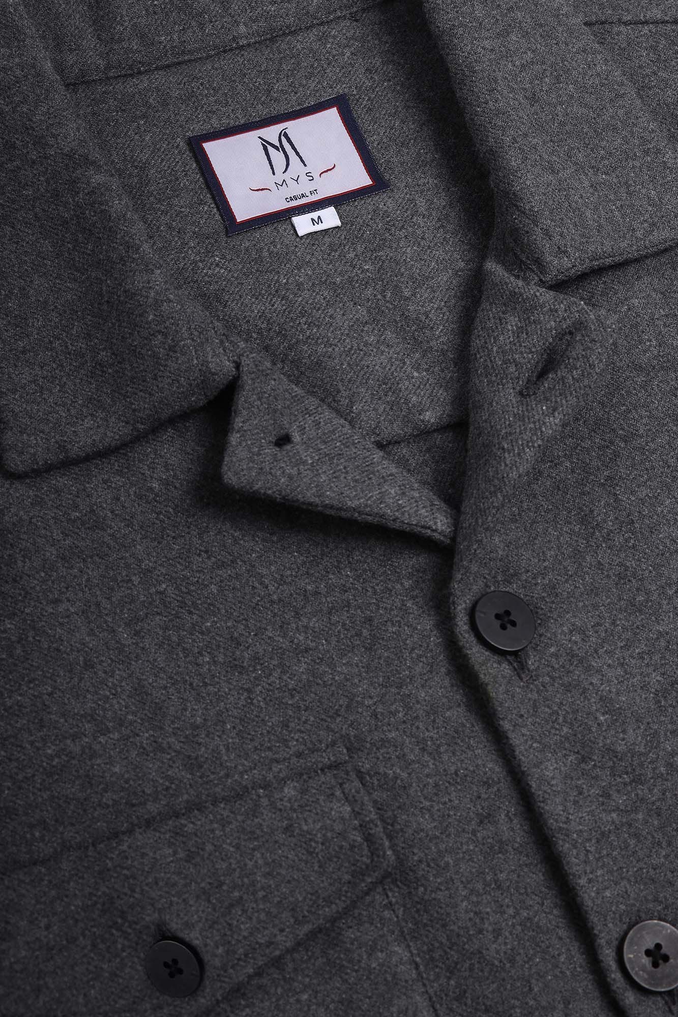 Grey Brushed Overshirt