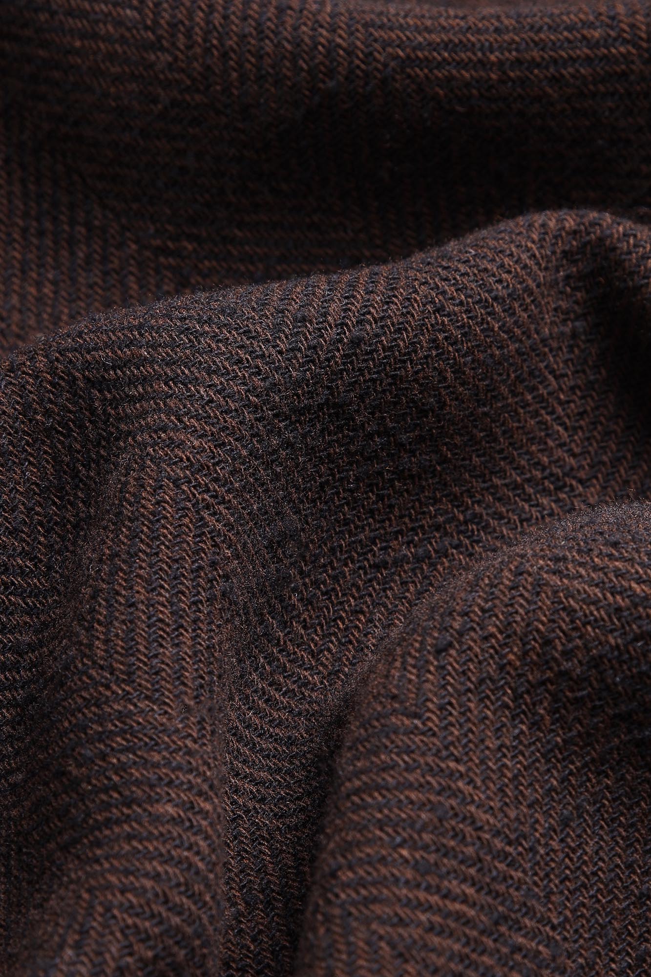 Herringbone Overshirt Brown