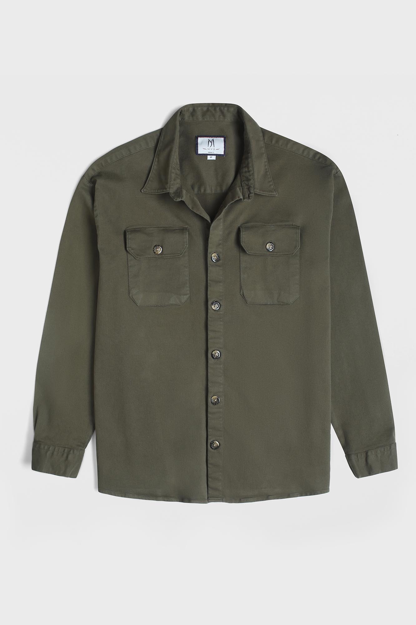 Garment-Dyed Stretch Overshirt