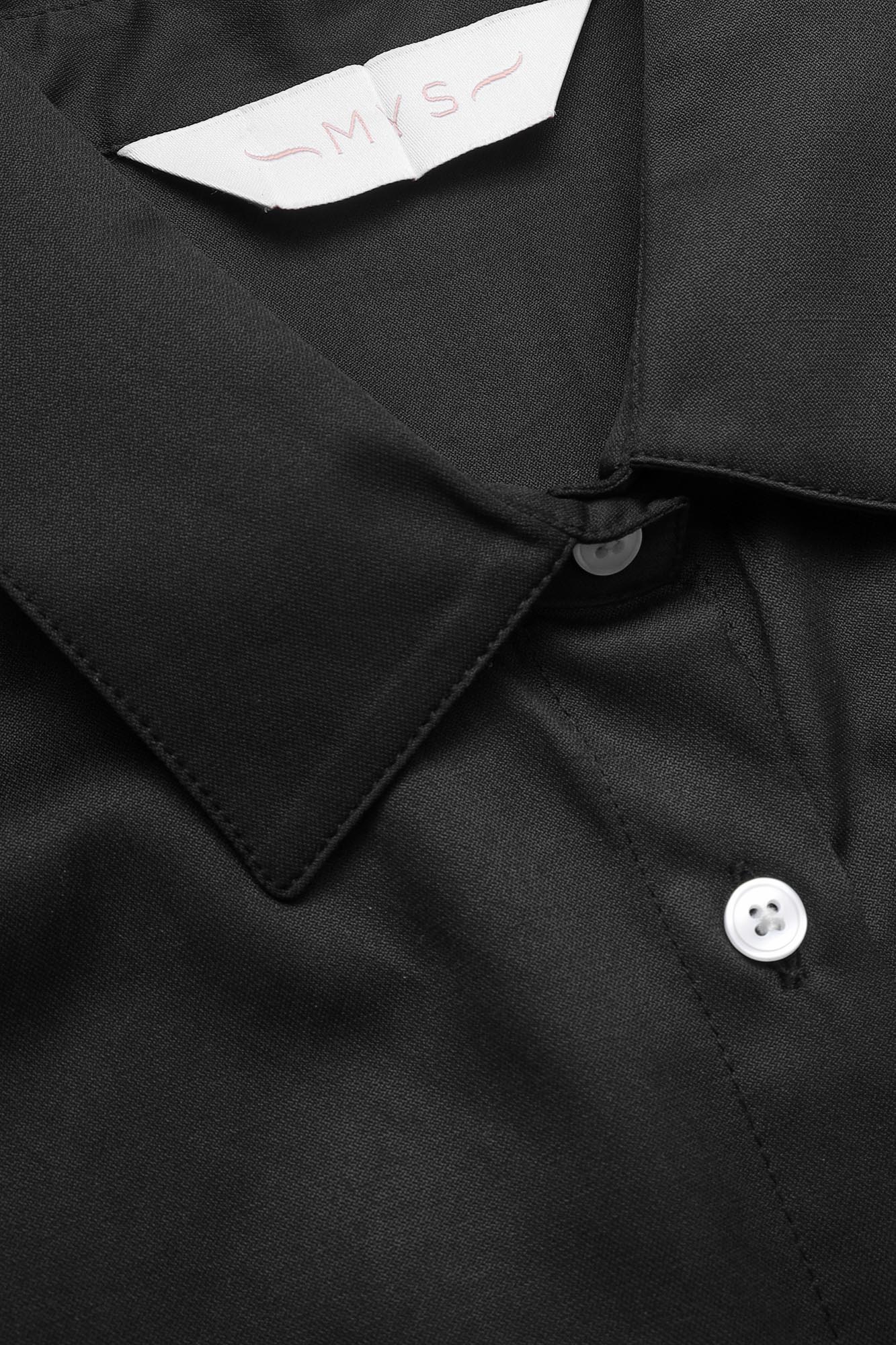 Black Sleeve Detail Stretch Shirt