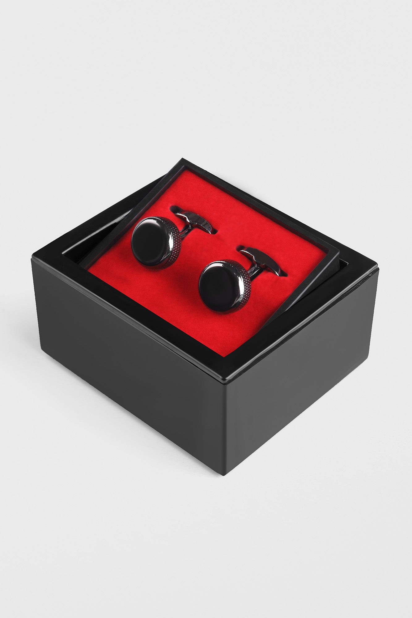 Black Onyx Round Cufflinks