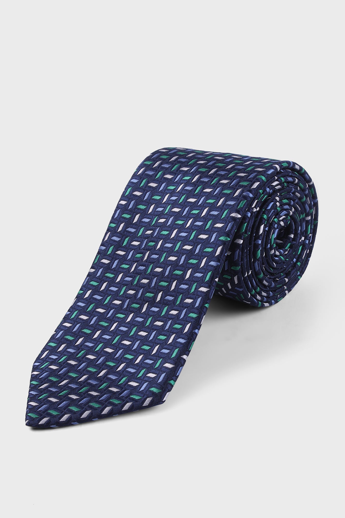 Blue Geometric Tie