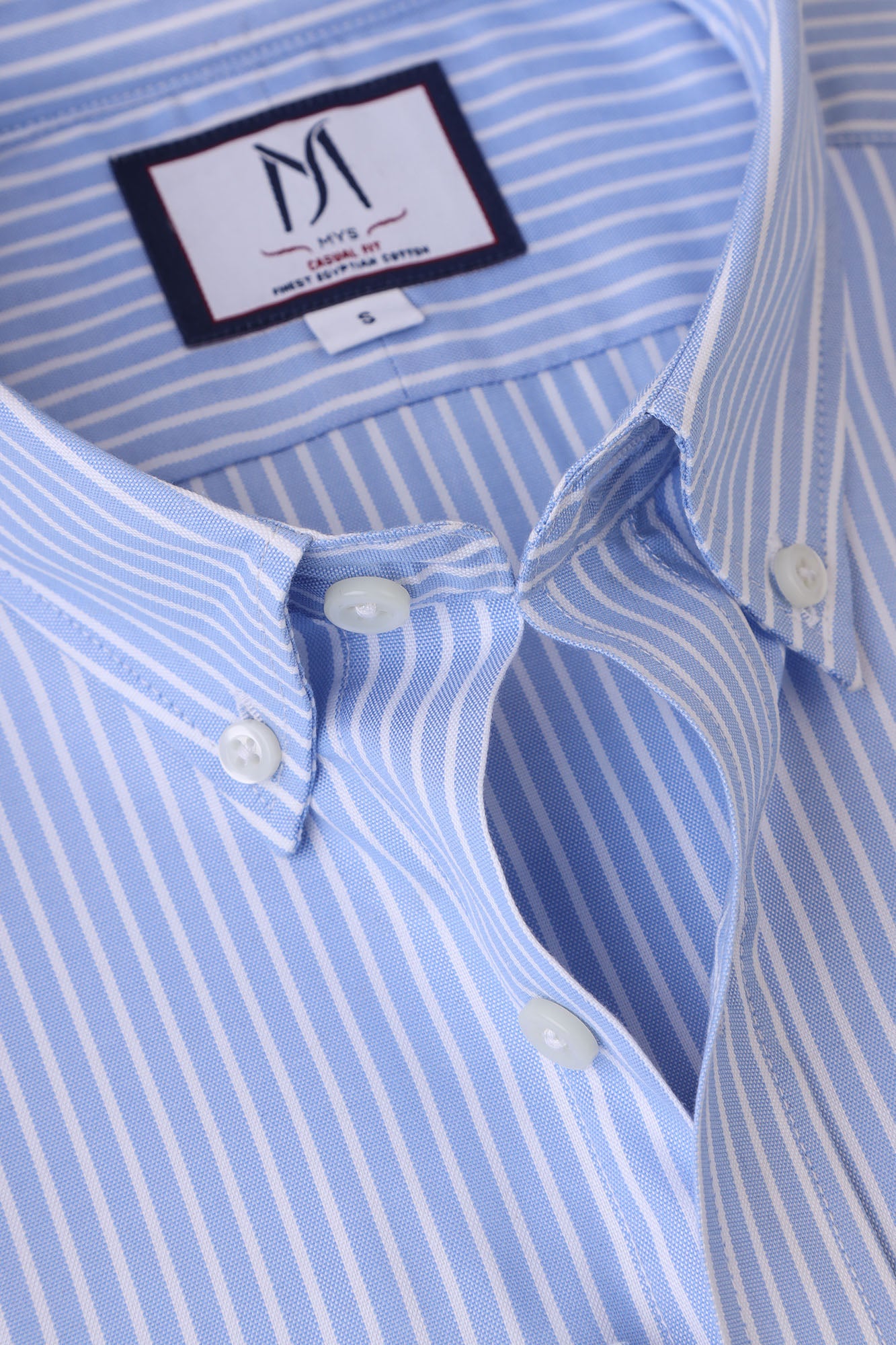 Light Blue Striped Royal Oxford Shirt