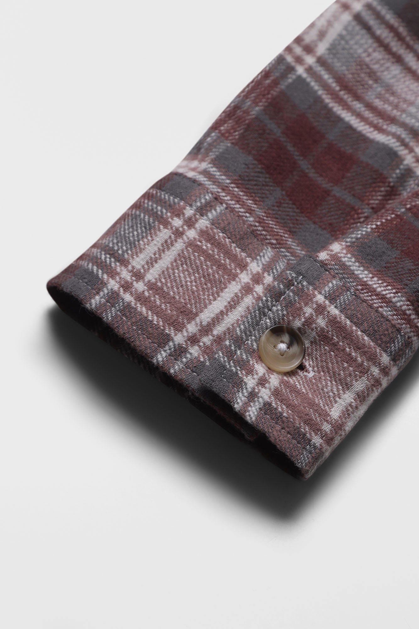 Burgundy Checkered Overshirt