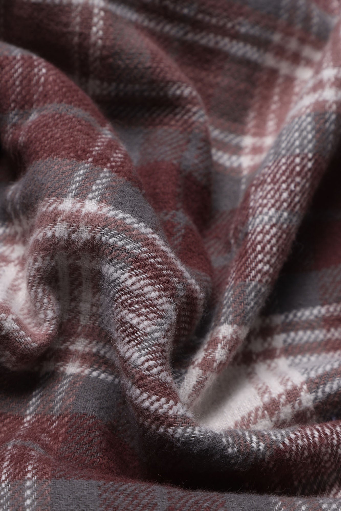 Burgundy Checkered Overshirt