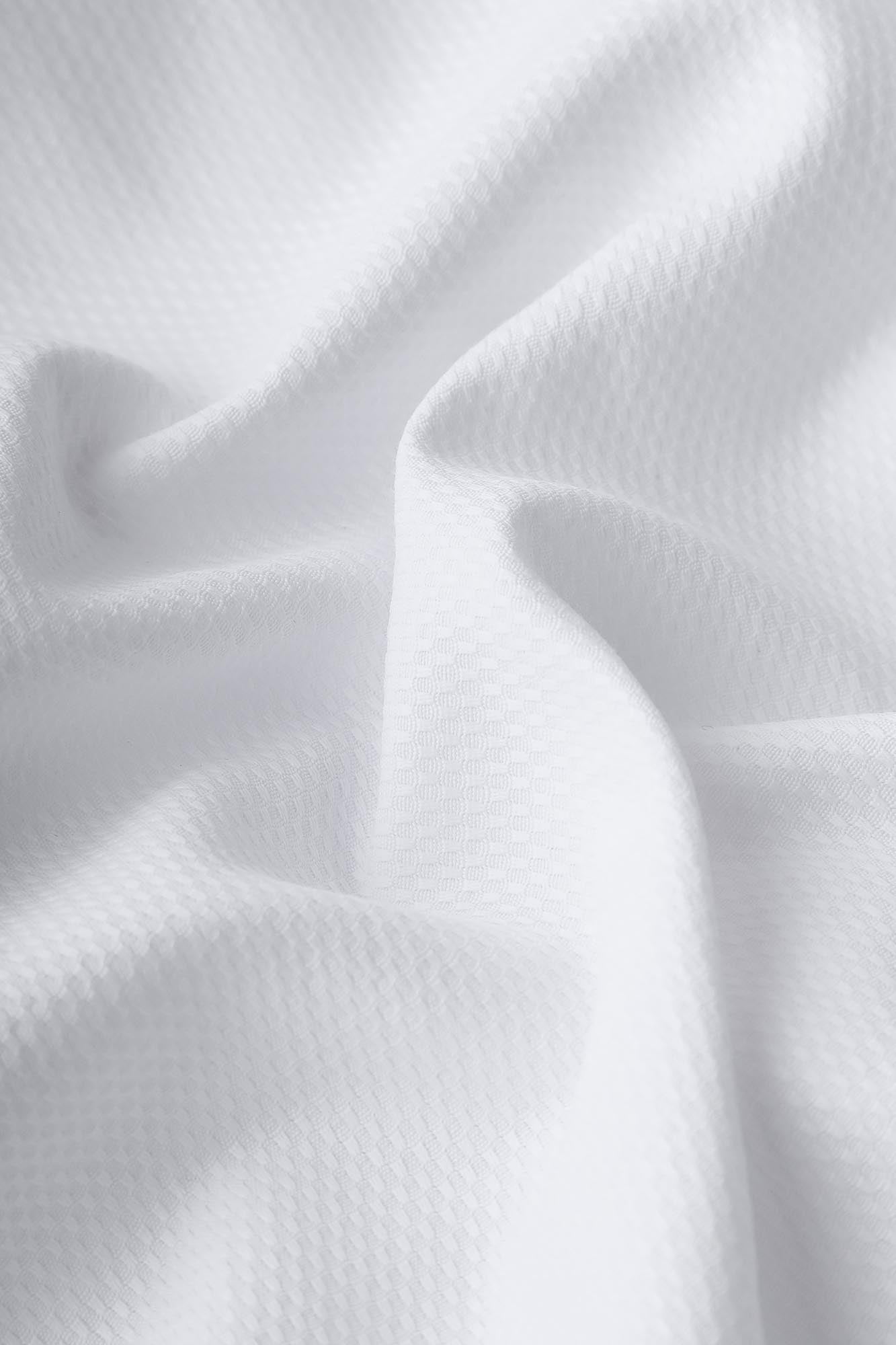 White Dobby Tuxedo Shirt - Regular Fit