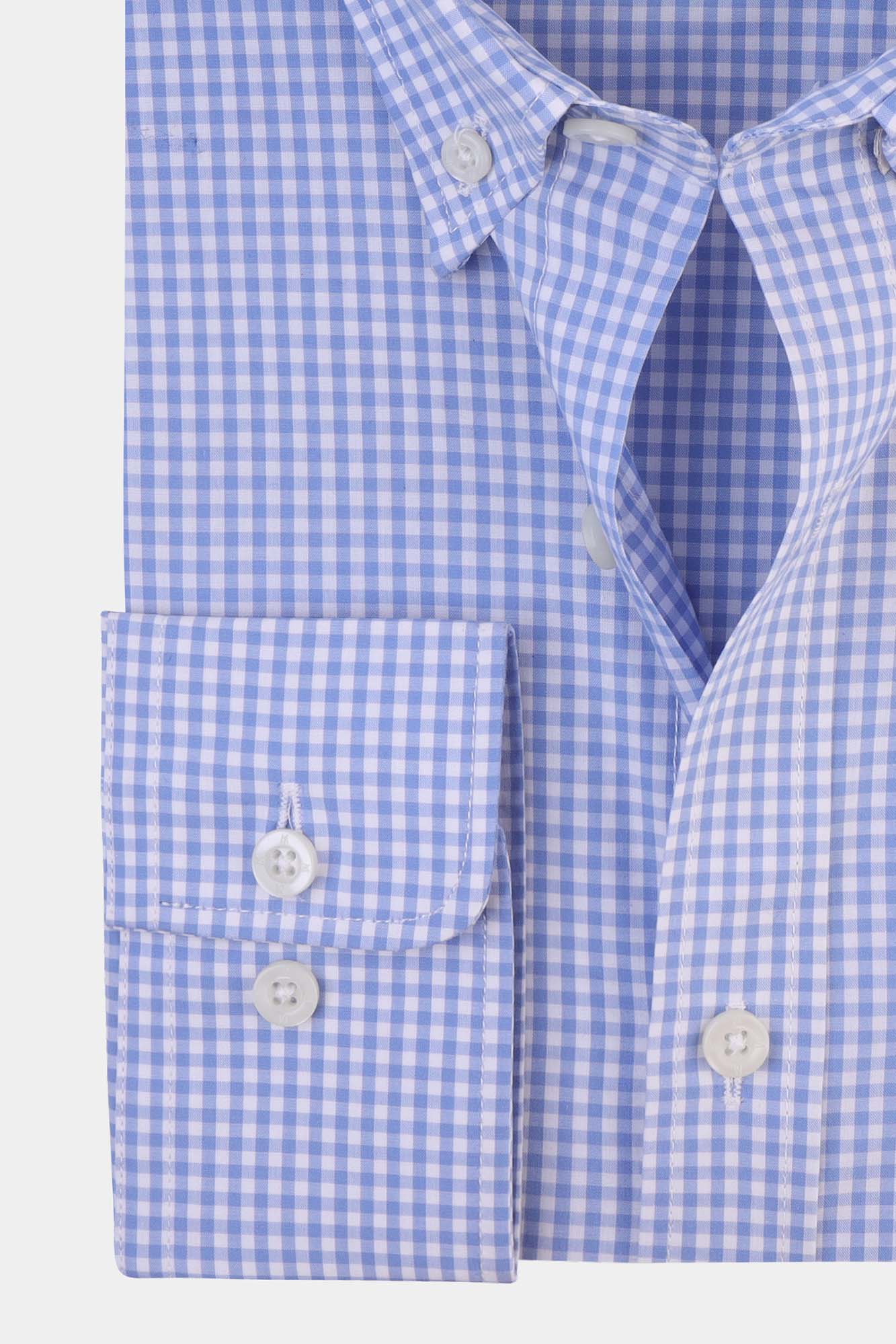 Checkered Poplin Button-Down Shirt