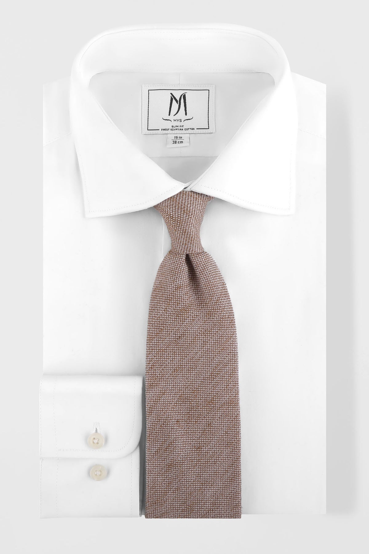 Beige Textured Tie Set
