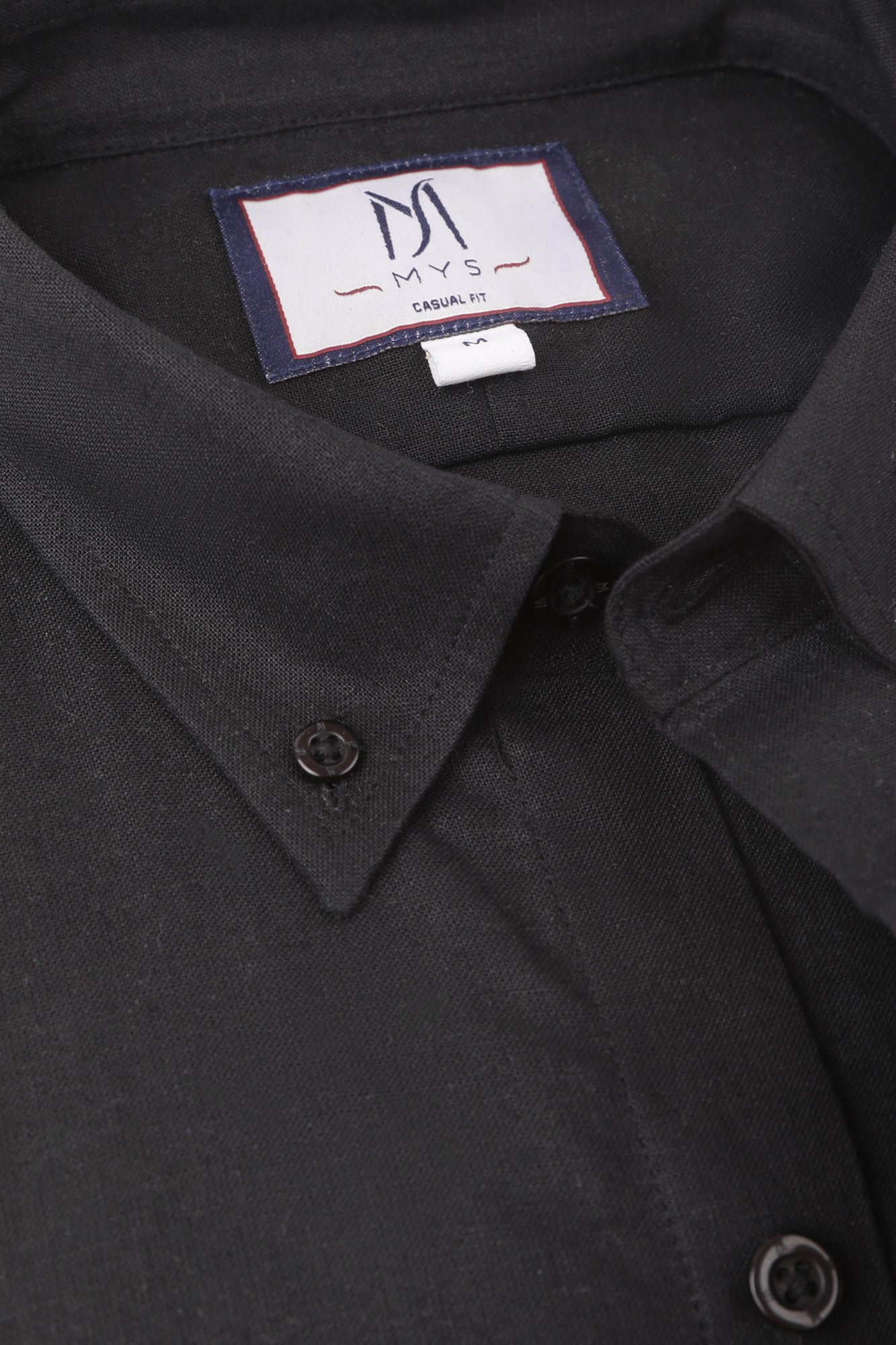 Linen Cotton Button-Down Shirt w/Pocket