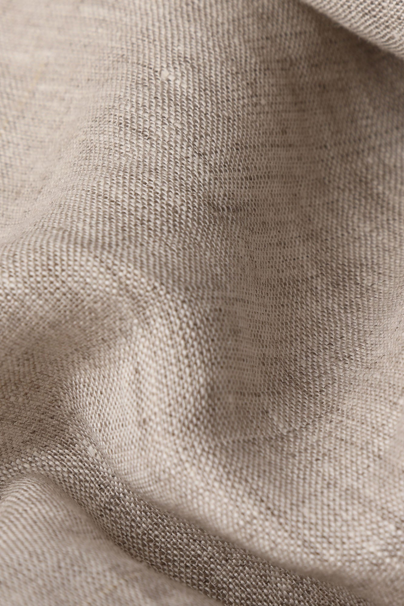 Beige Linen Cutaway Shirt