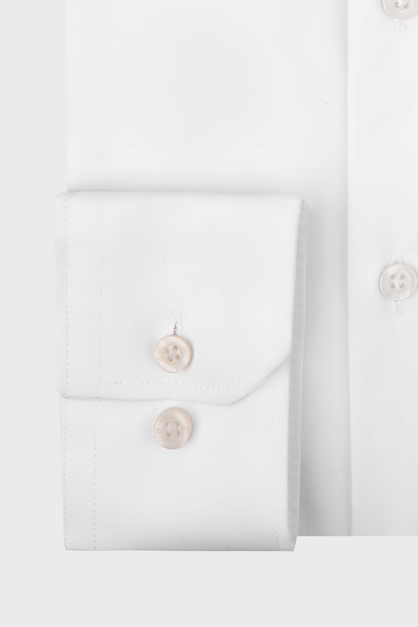 White Poplin Stretch Shirt - Regular Fit