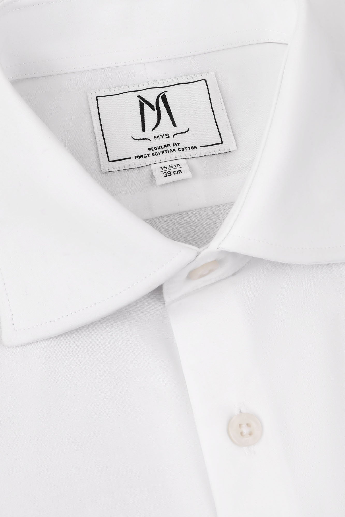White Poplin Stretch Shirt - Regular Fit