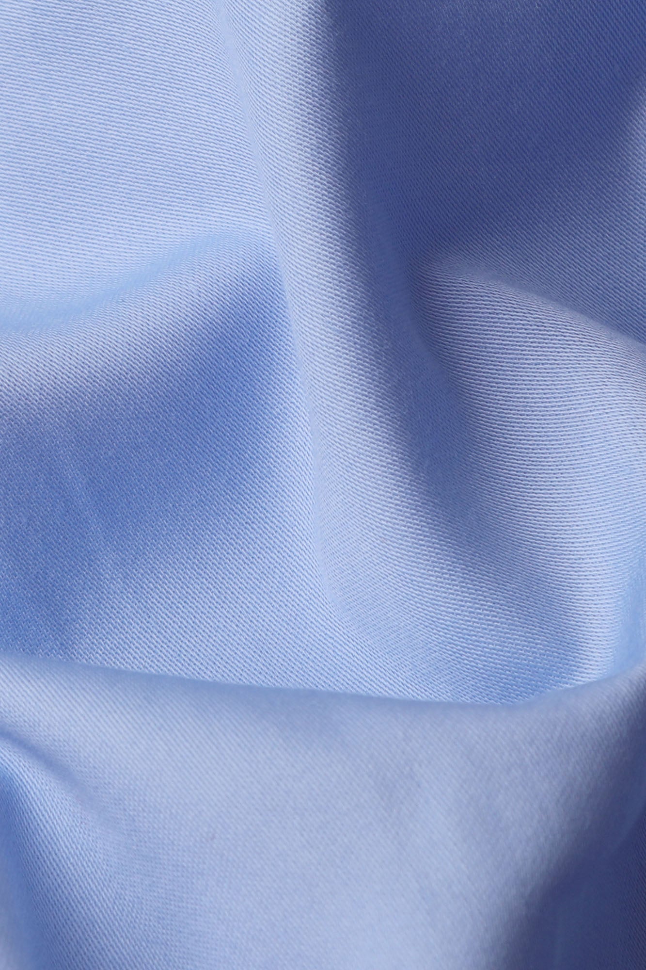 Blue Twill Double Cuff Shirt - Slim Fit