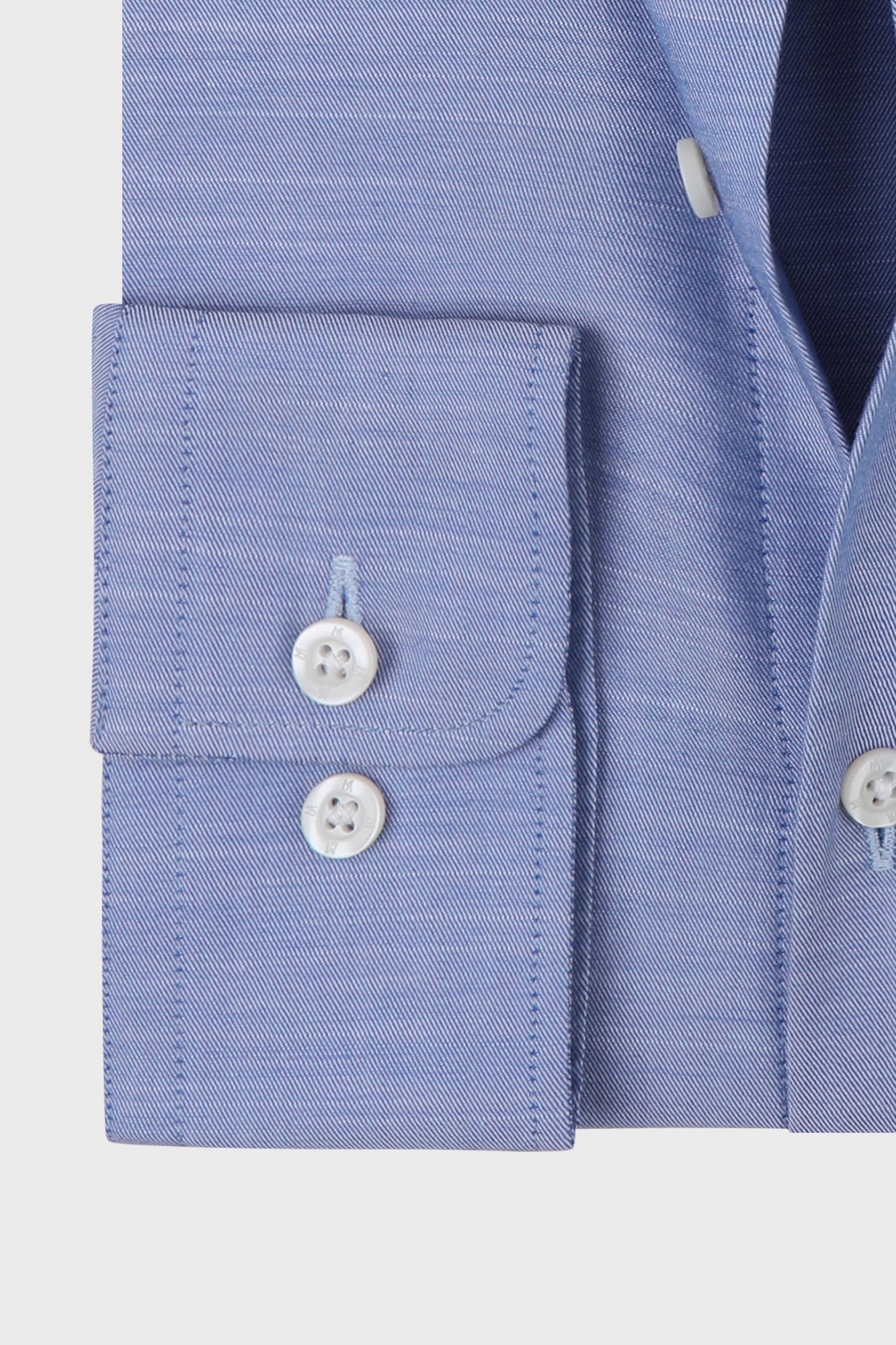 Light Blue Twill Tencel Shirt - Slim Fit