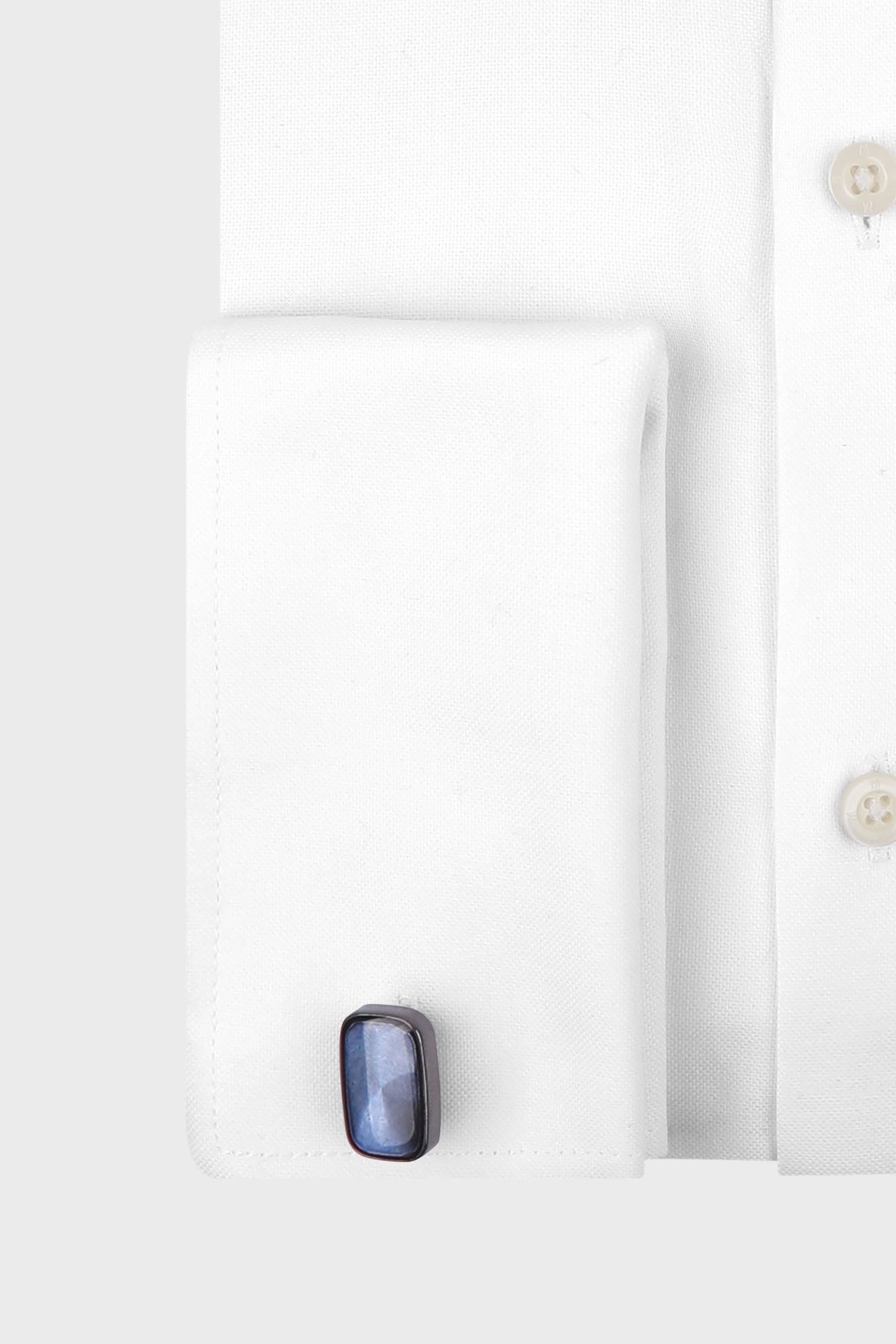 White Royal Oxford Double Cuff Shirt - Regular Fit