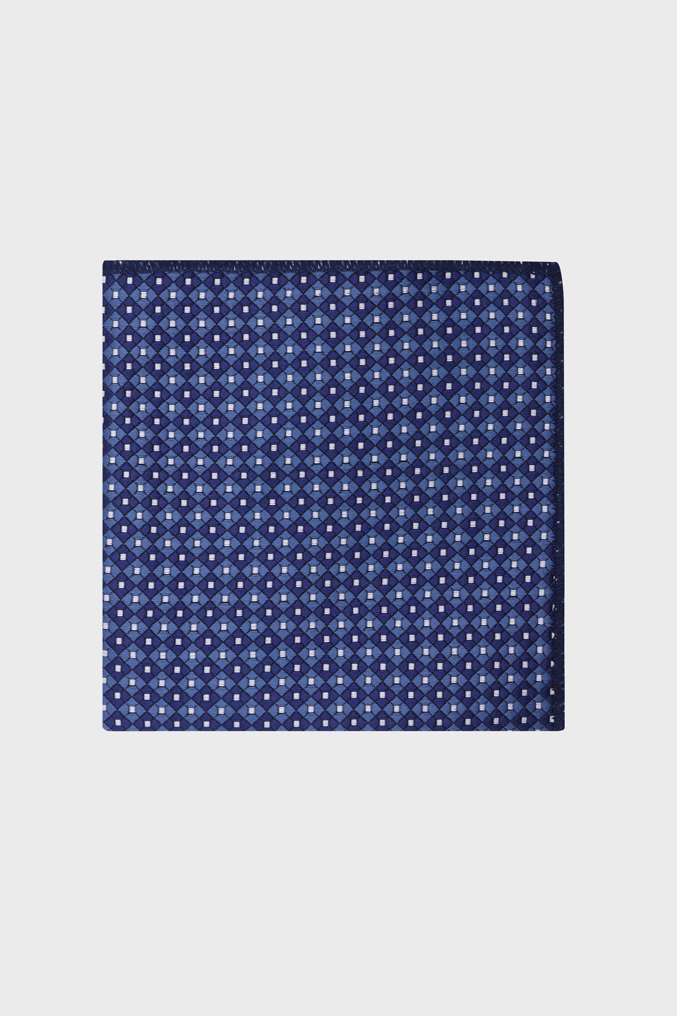 Blue Geometric Tie Set