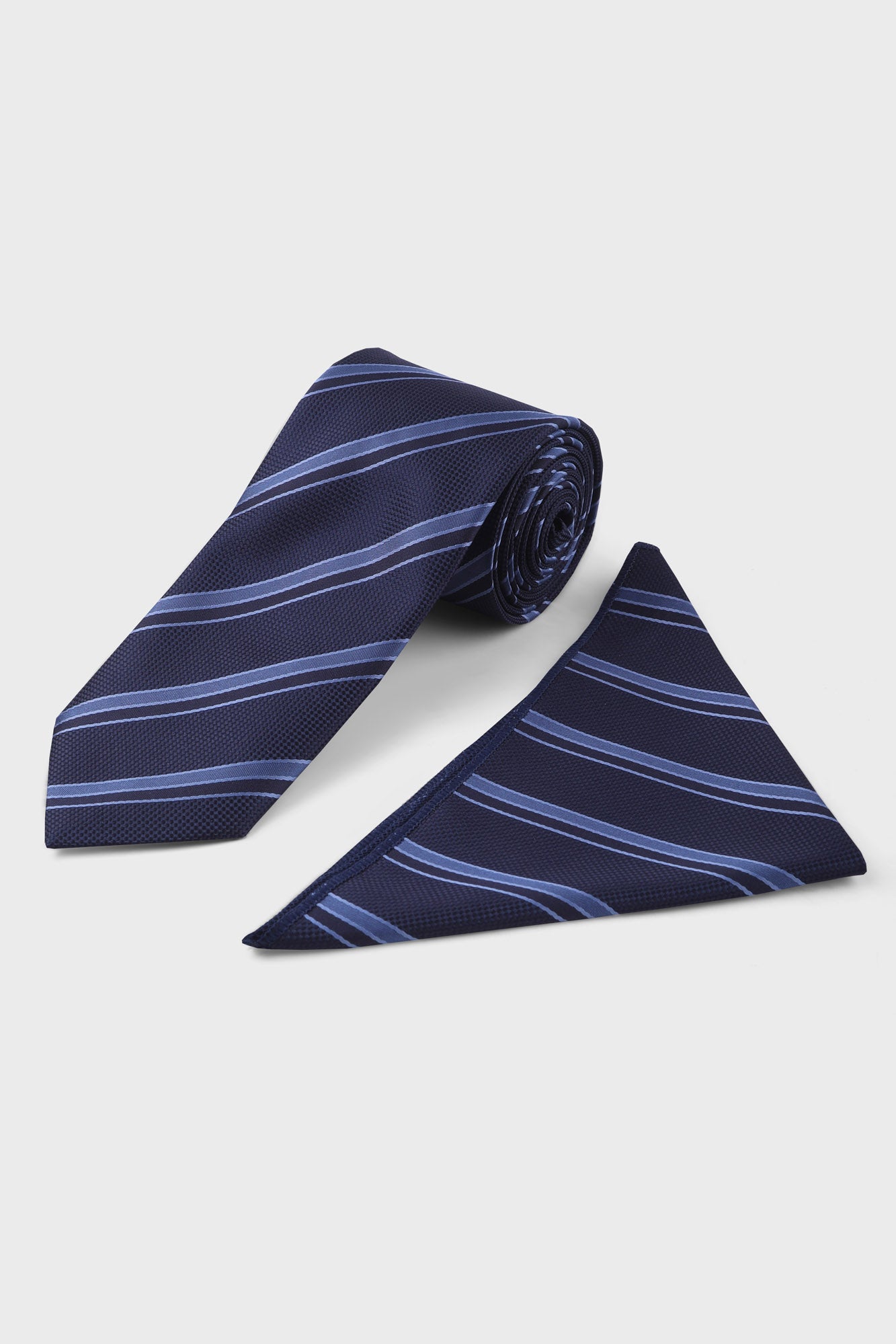 Navy Striped Tie set