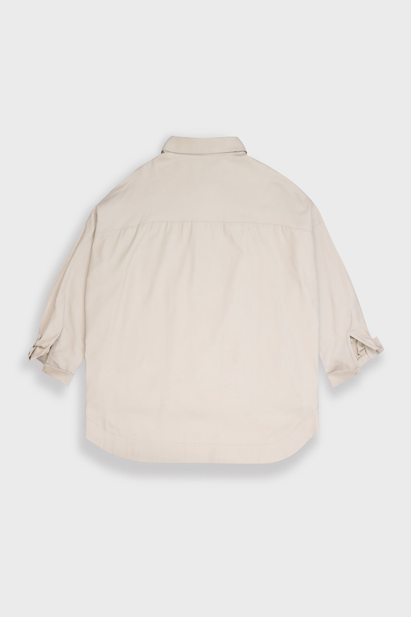 Taupe Relaxed Hem Tie Shirt