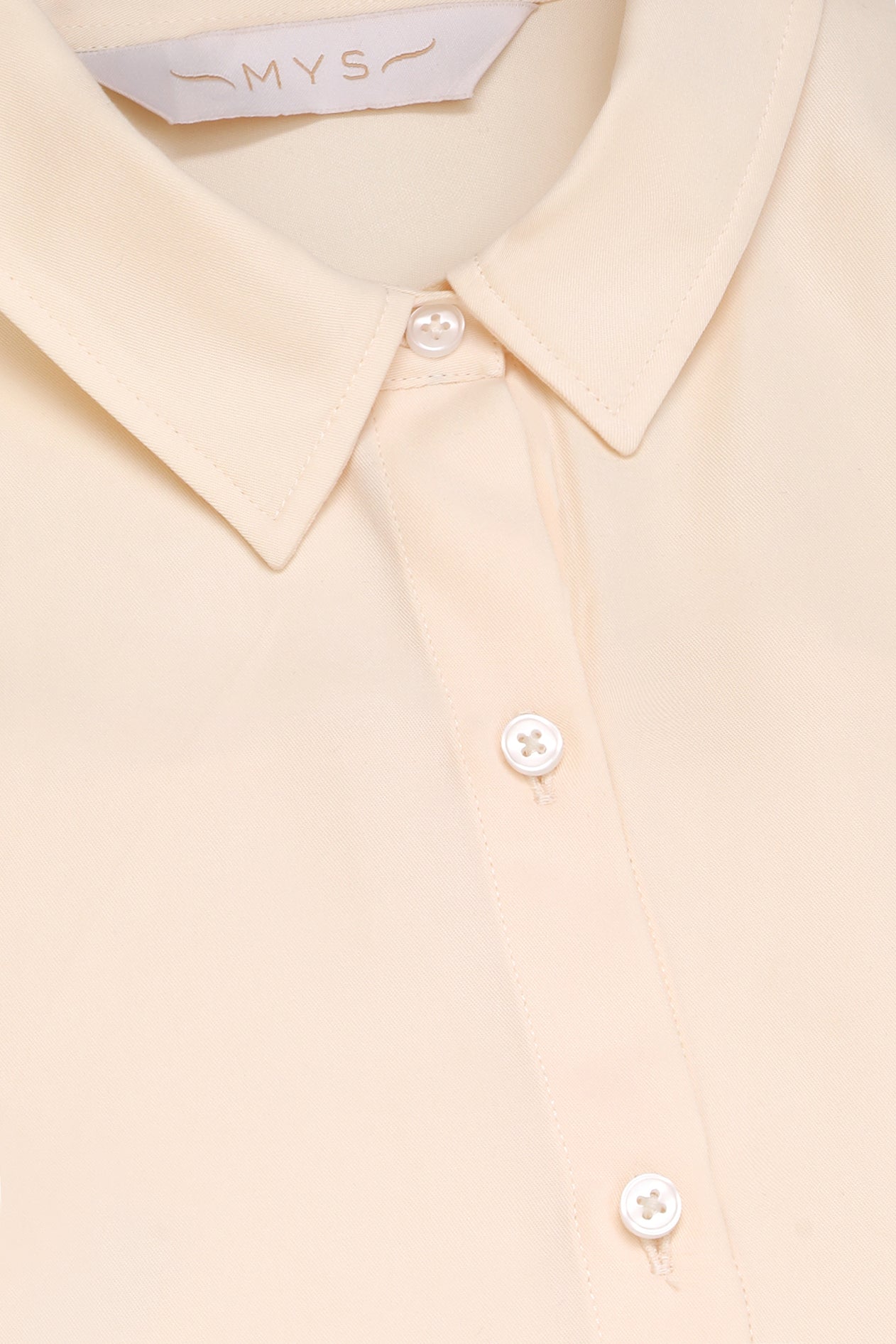 Cream Tencel Regular Fit Shirt