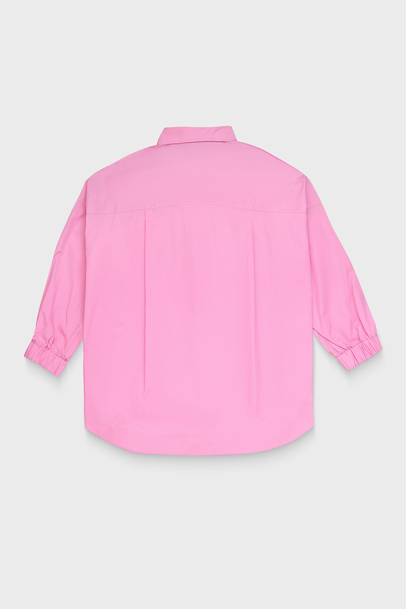 Pink Oversized Hem Tie Shirt