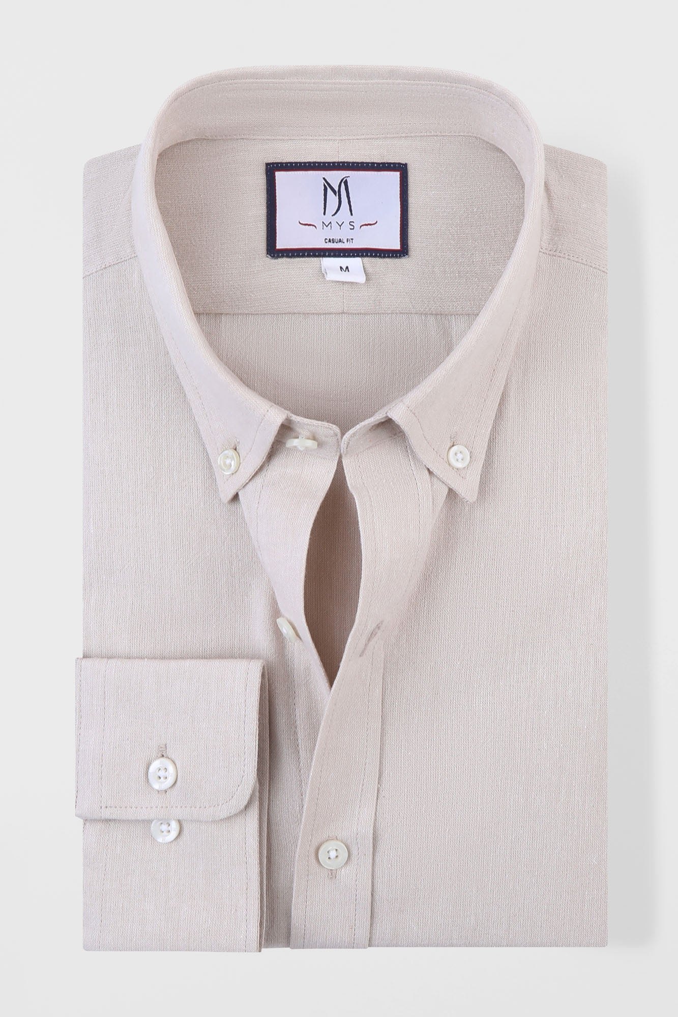 Beige Cotton Linen Shirt