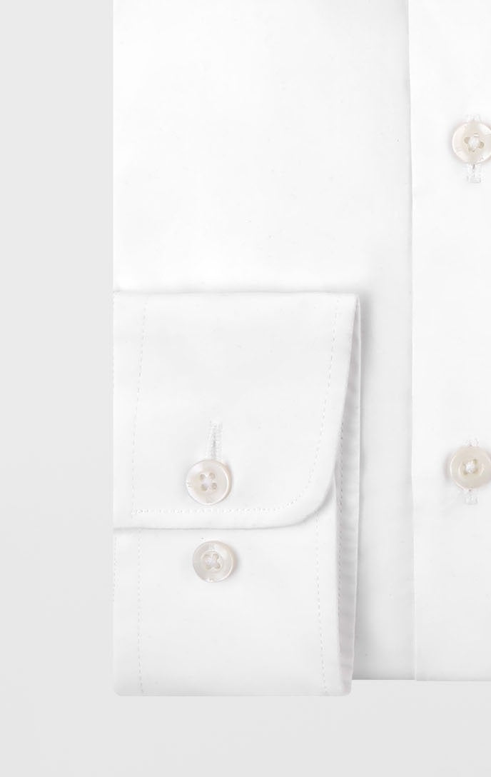 White Poplin Shirt - Slim Fit