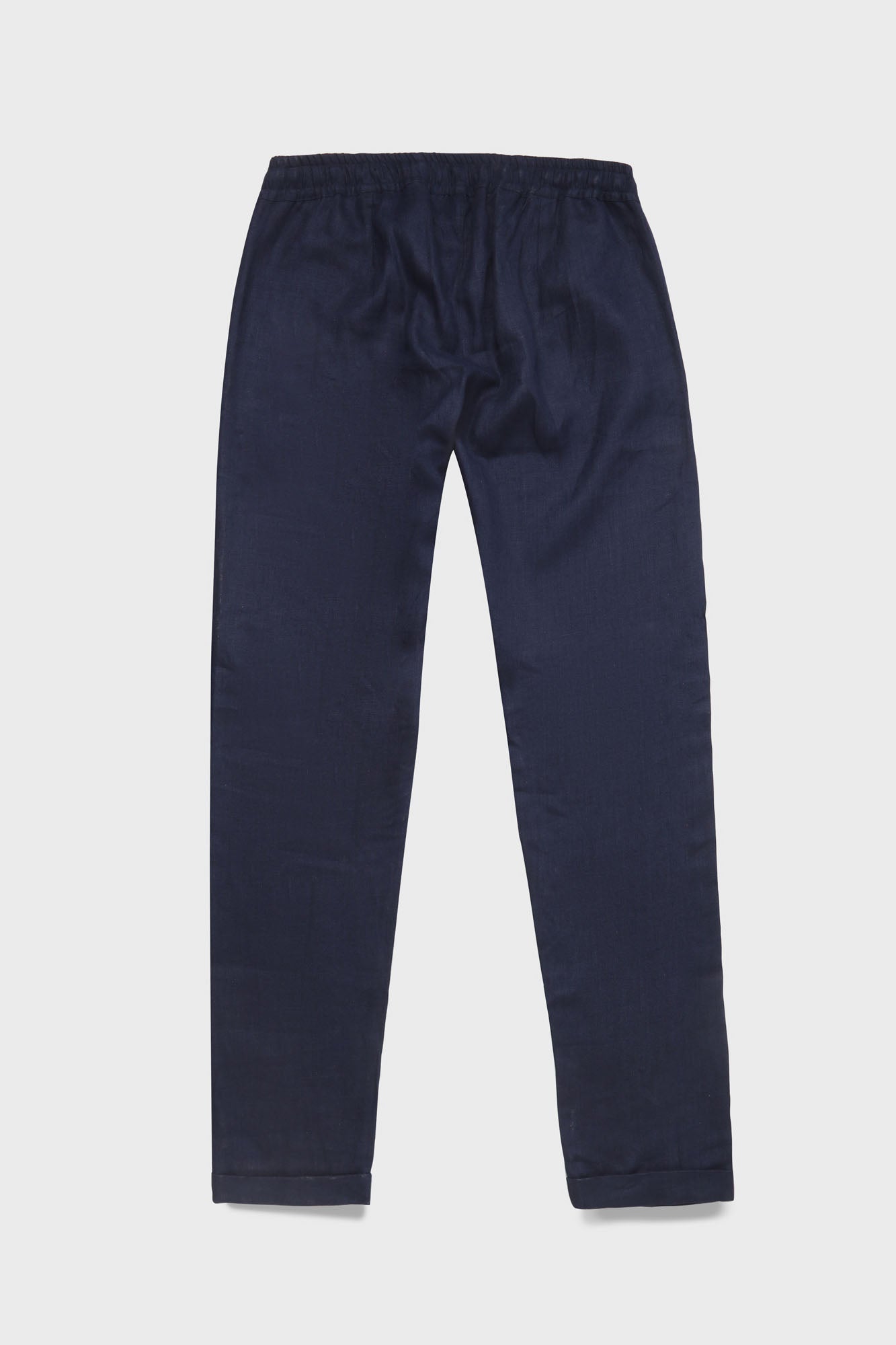 Navy Pure Linen Pants