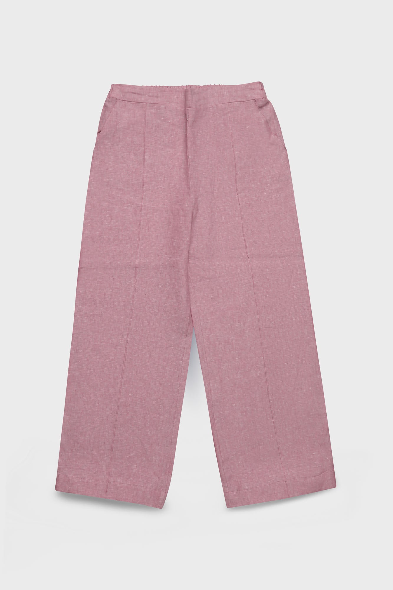 Pink Pure Linen Pants