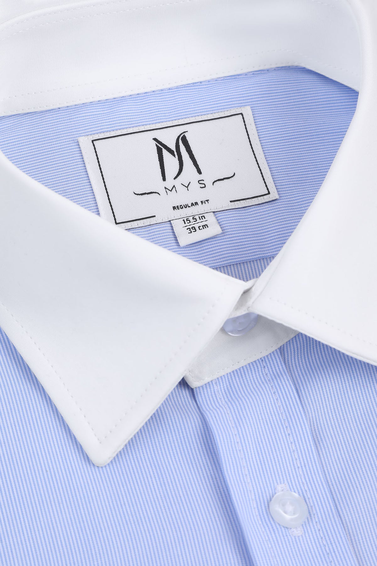 Striped Poplin Contrast Shirt - Regular Fit