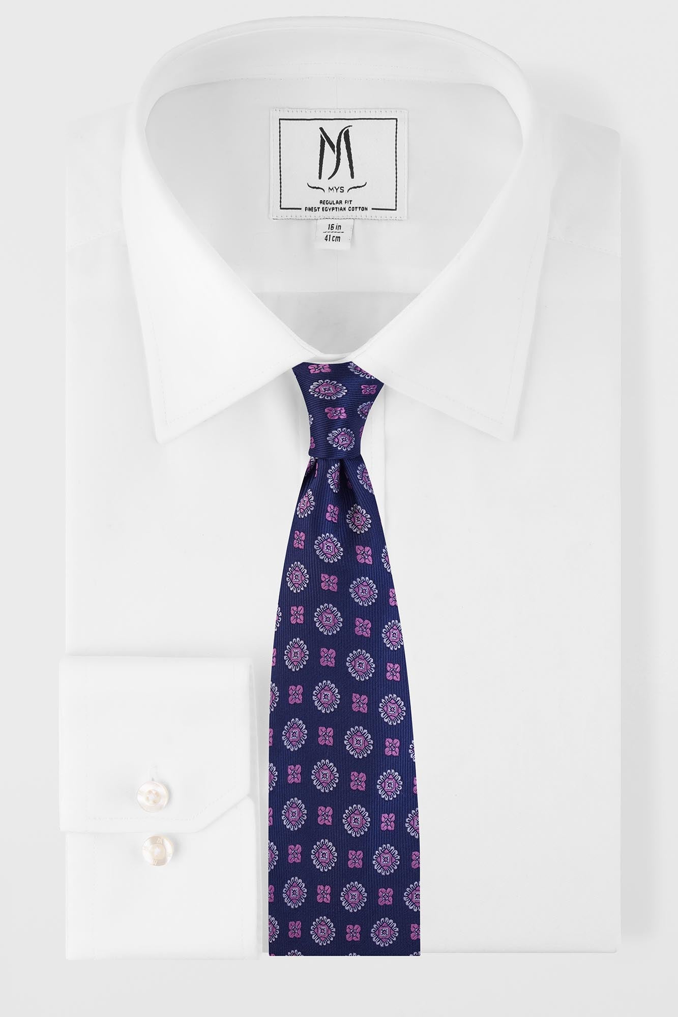 Navy Floral Tie Set