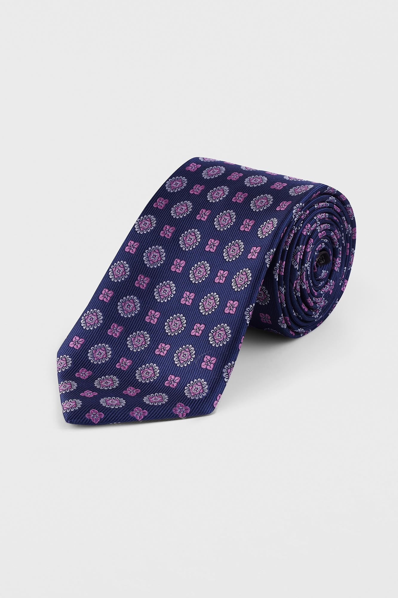 Navy Floral Tie Set
