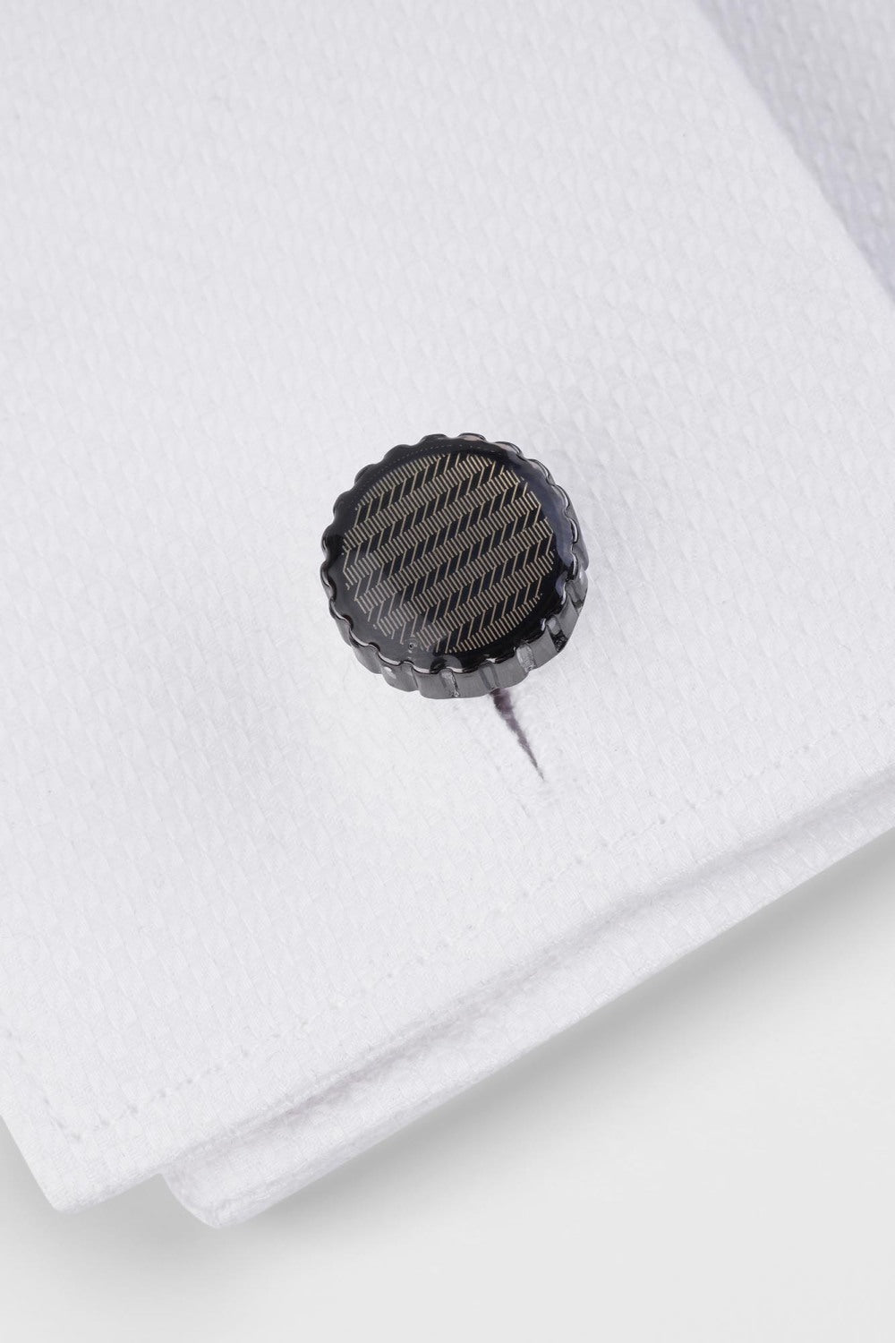 Gold Tone Round Cufflinks