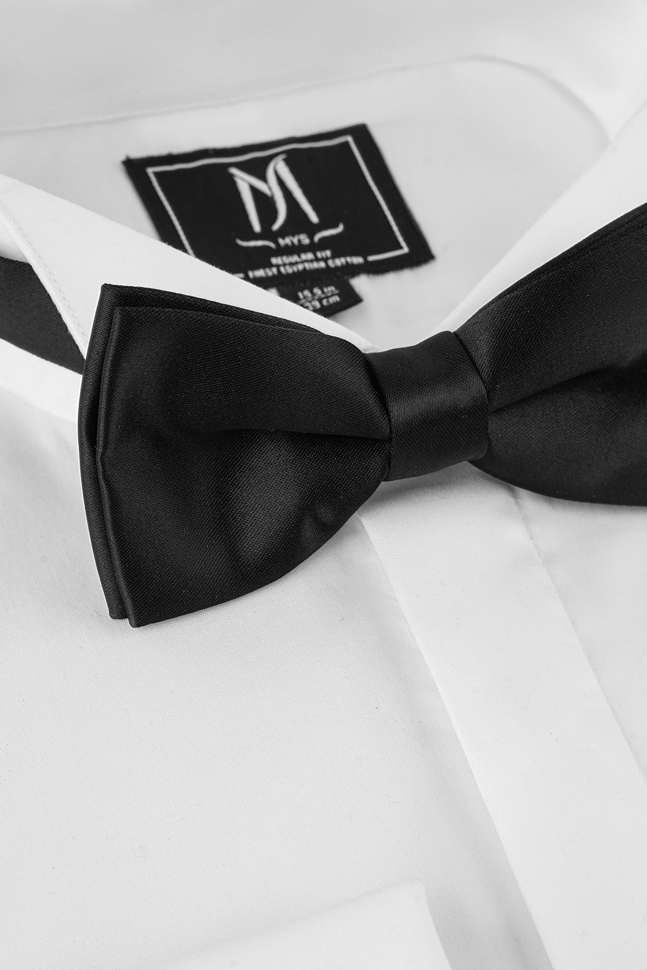 White Hidden Placket Tuxedo Stretch Shirt - Regular Fit