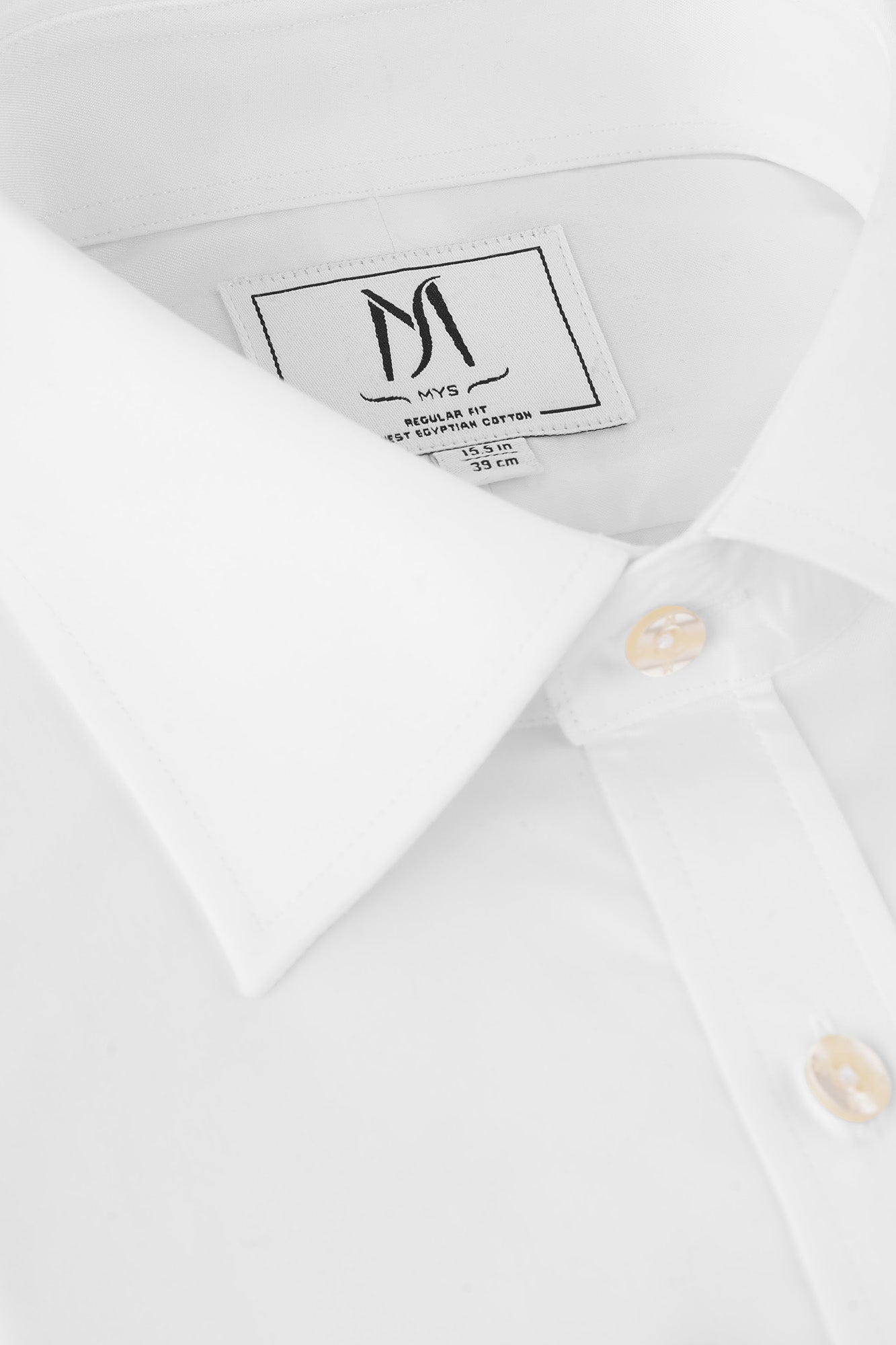 White Twill Double Cuff Shirt - Regular Fit