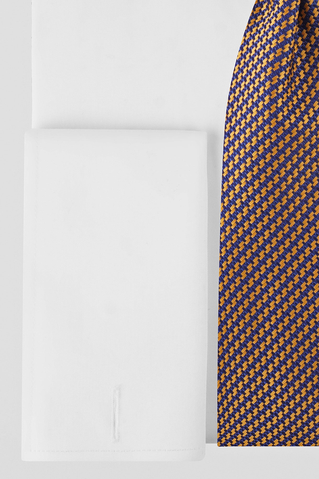 White Twill Double Cuff Shirt - Regular Fit