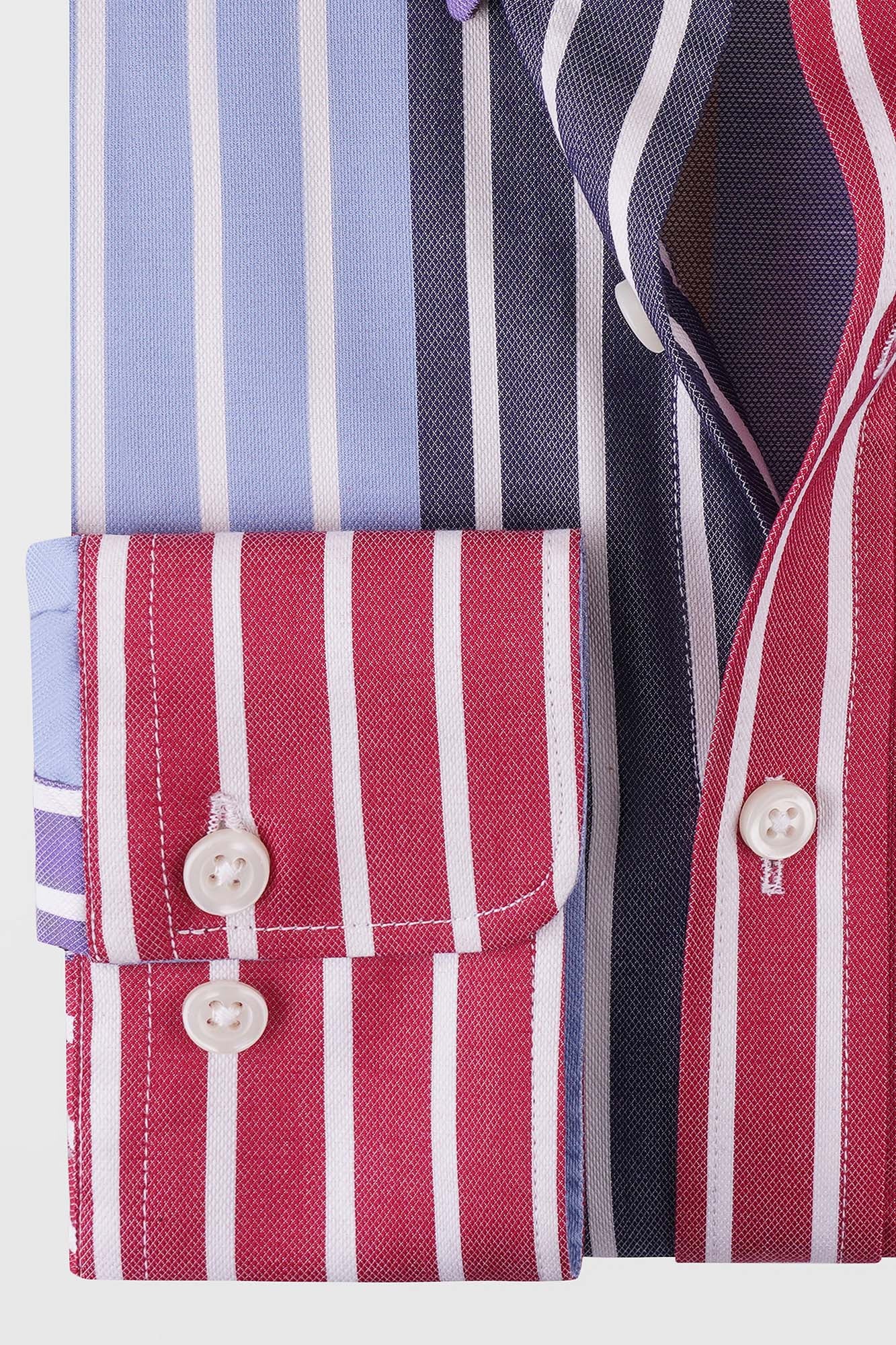 Multi-Color Striped Dobby Shirt