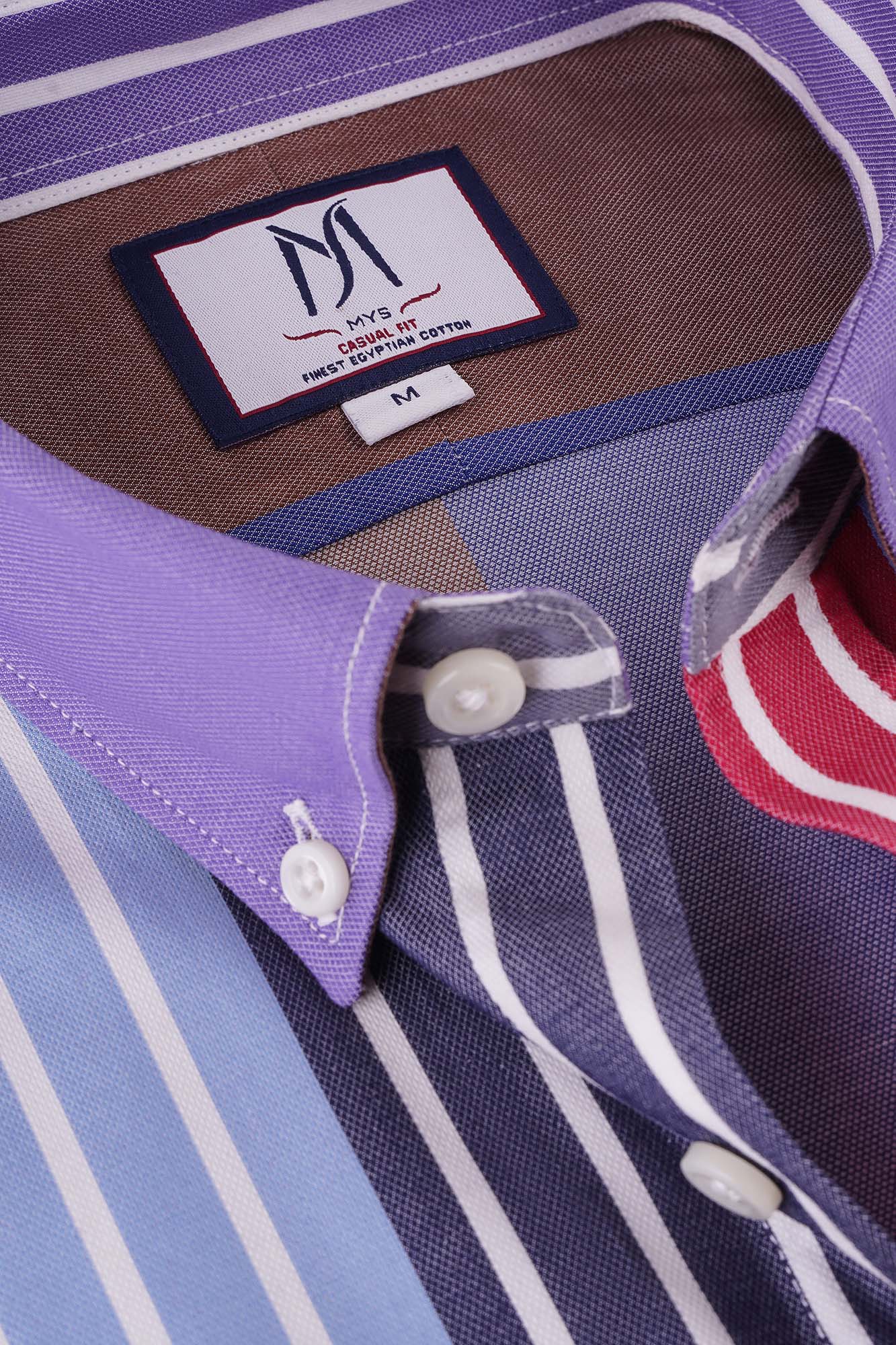 Multi-Color Striped Dobby Shirt