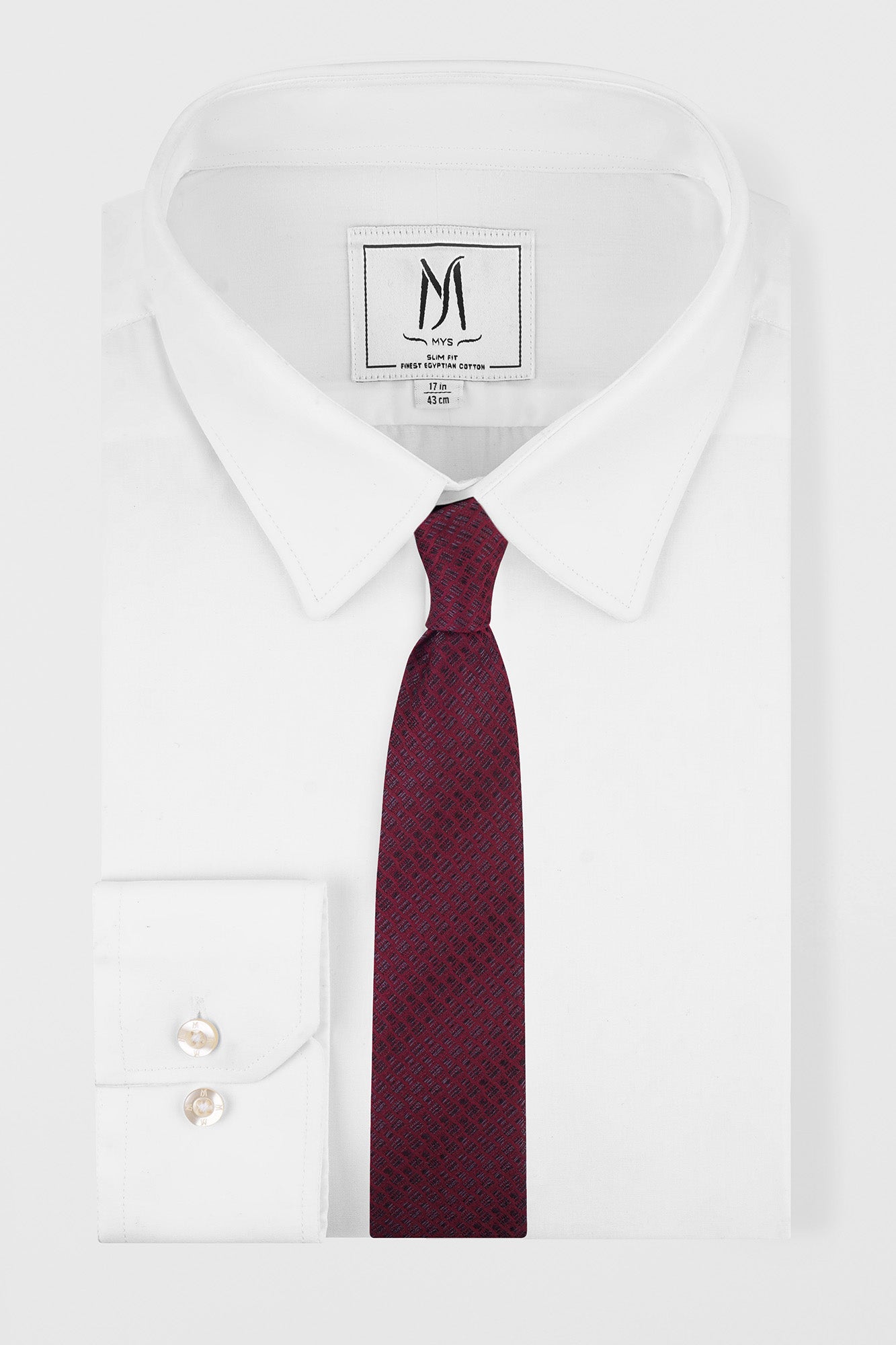 White Poplin Stretch Shirt - Slim Fit