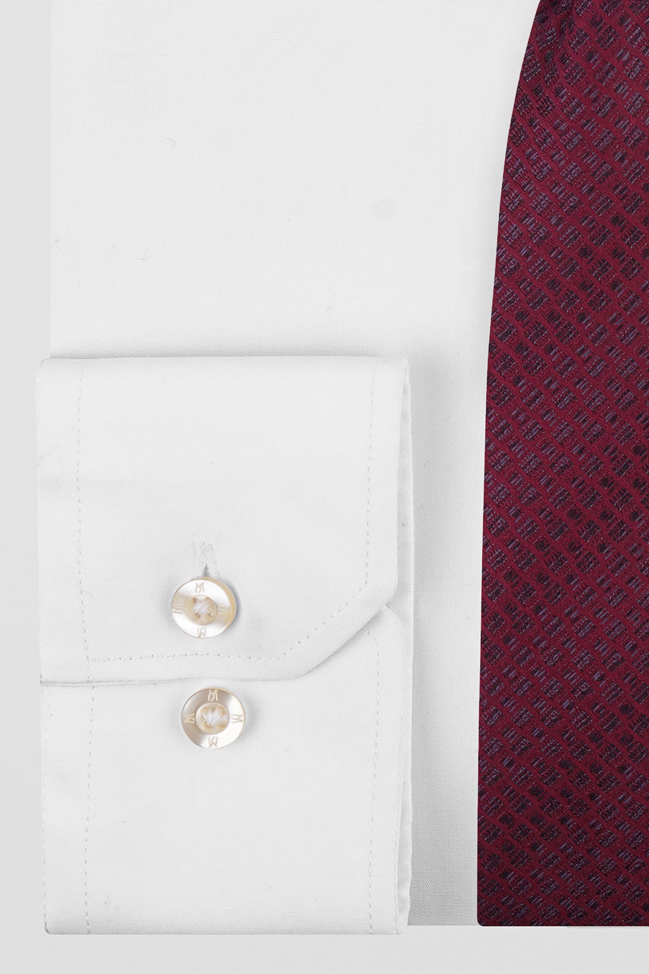 White Poplin Stretch Shirt - Slim Fit