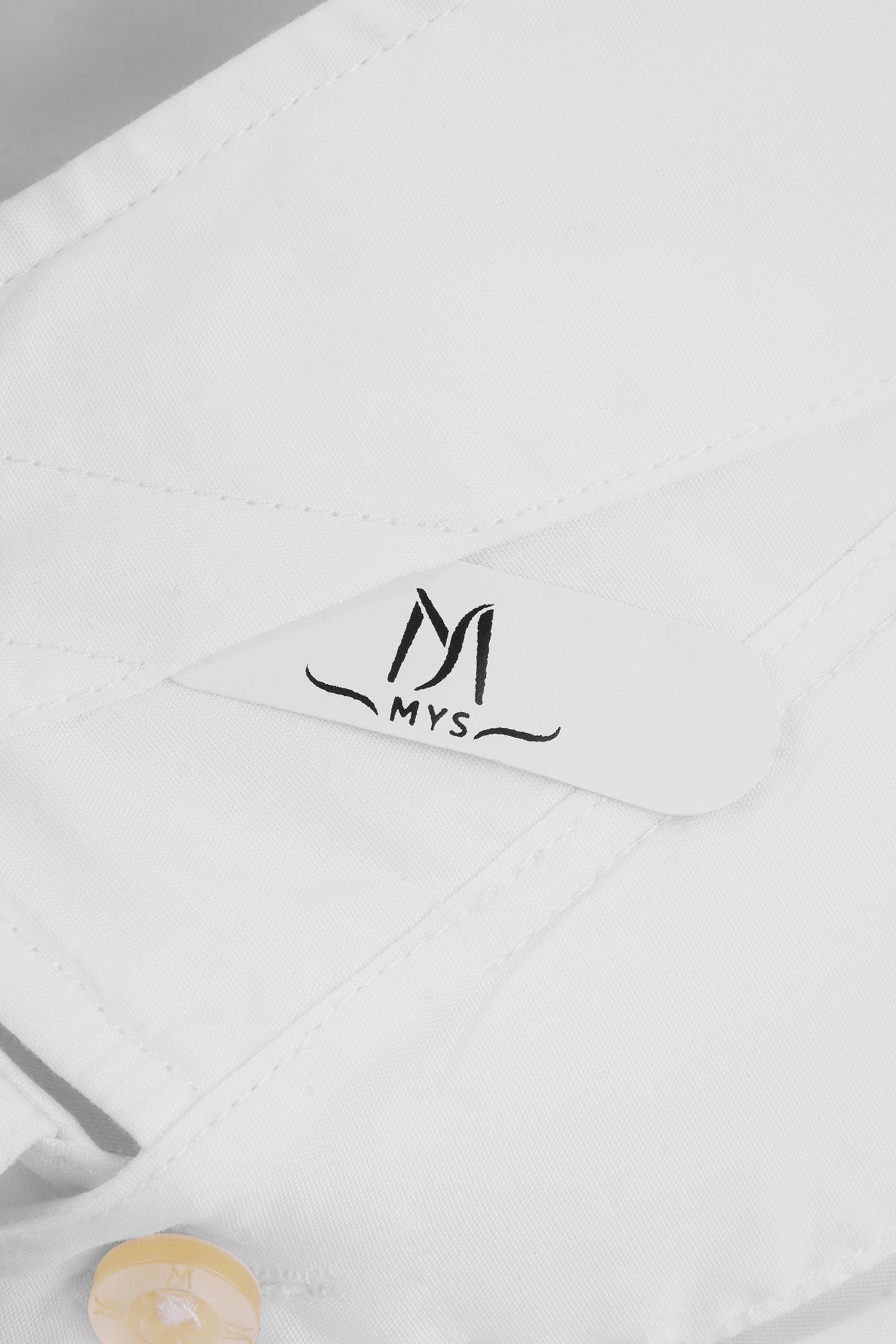 White Poplin Stretch Shirt - Slim Fit