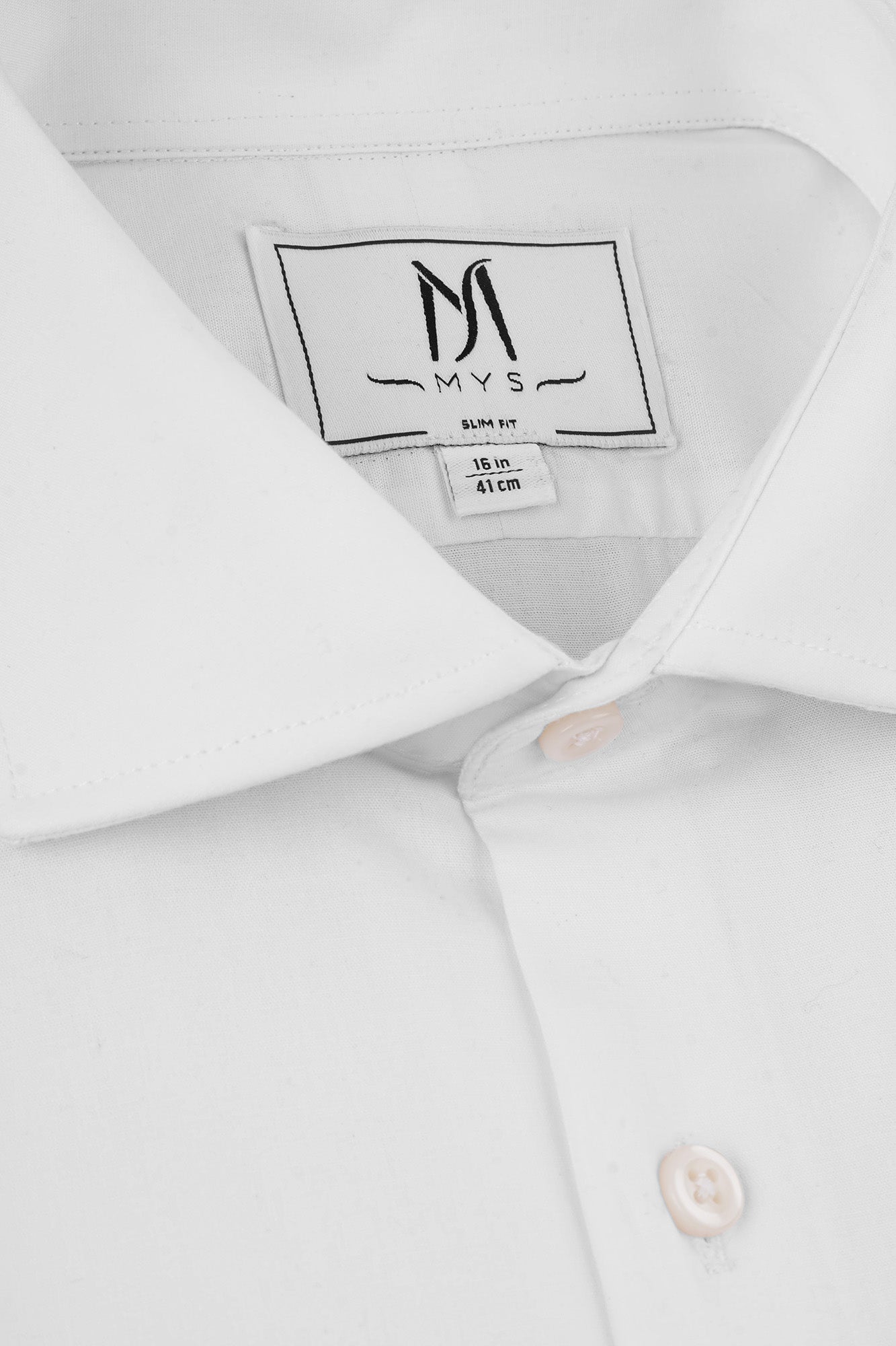 White Poplin Stretch Shirt - Slim Fit